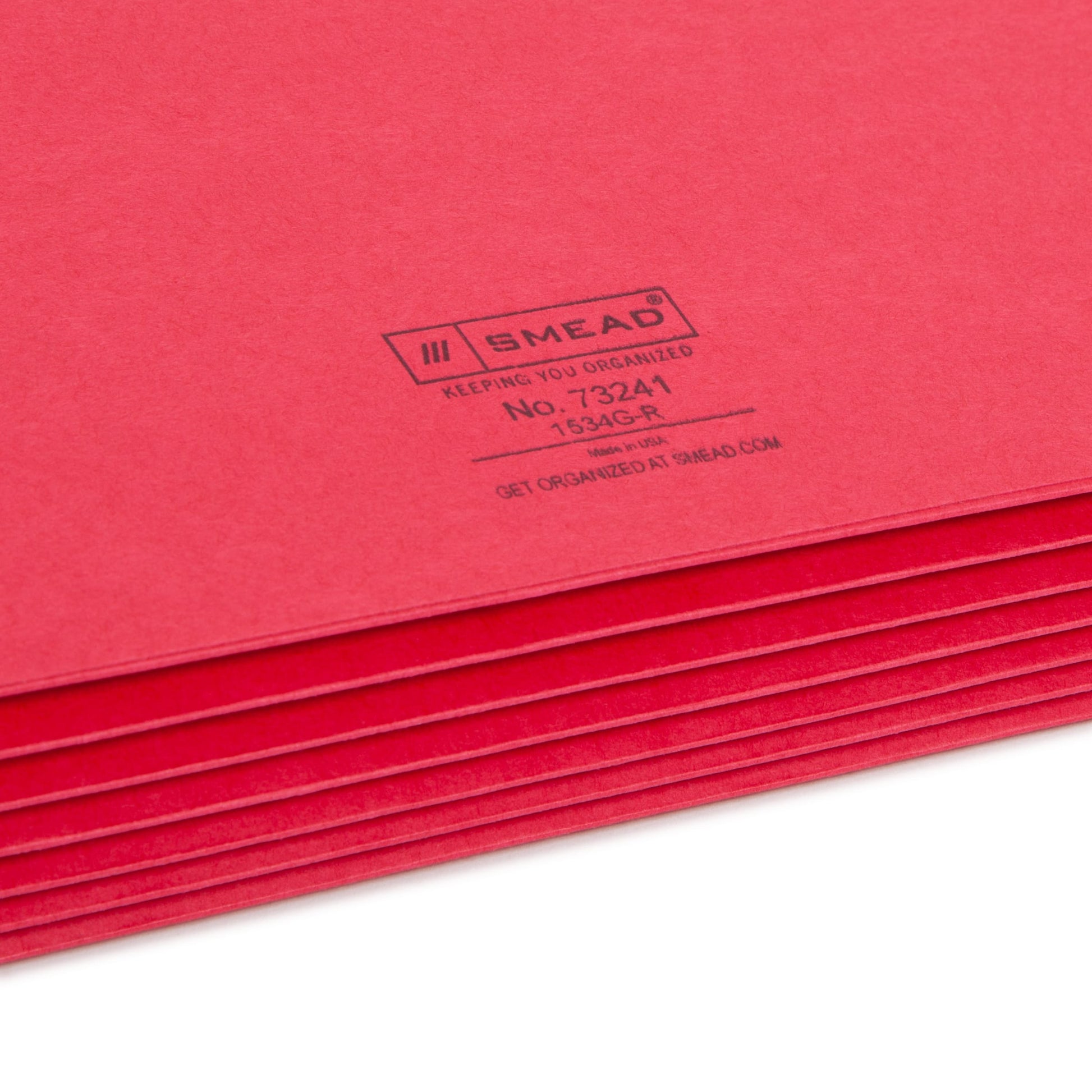 File Pockets, 5-1/4 inch Expansion, Straight-Cut Tab, Red Color, Letter Size, Set of 10, 30086486732414