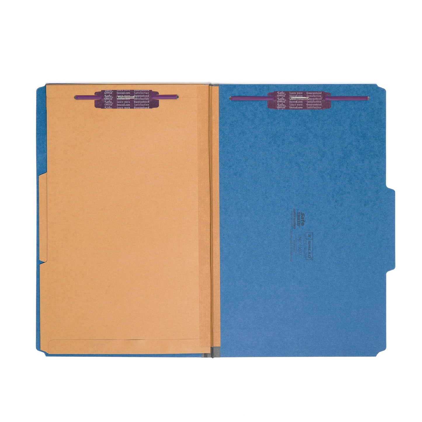 SafeSHIELD® Pressboard Classification File Folders with Pocket Dividers, Dark Blue Color, Legal Size, Set of 10, 30086486190771