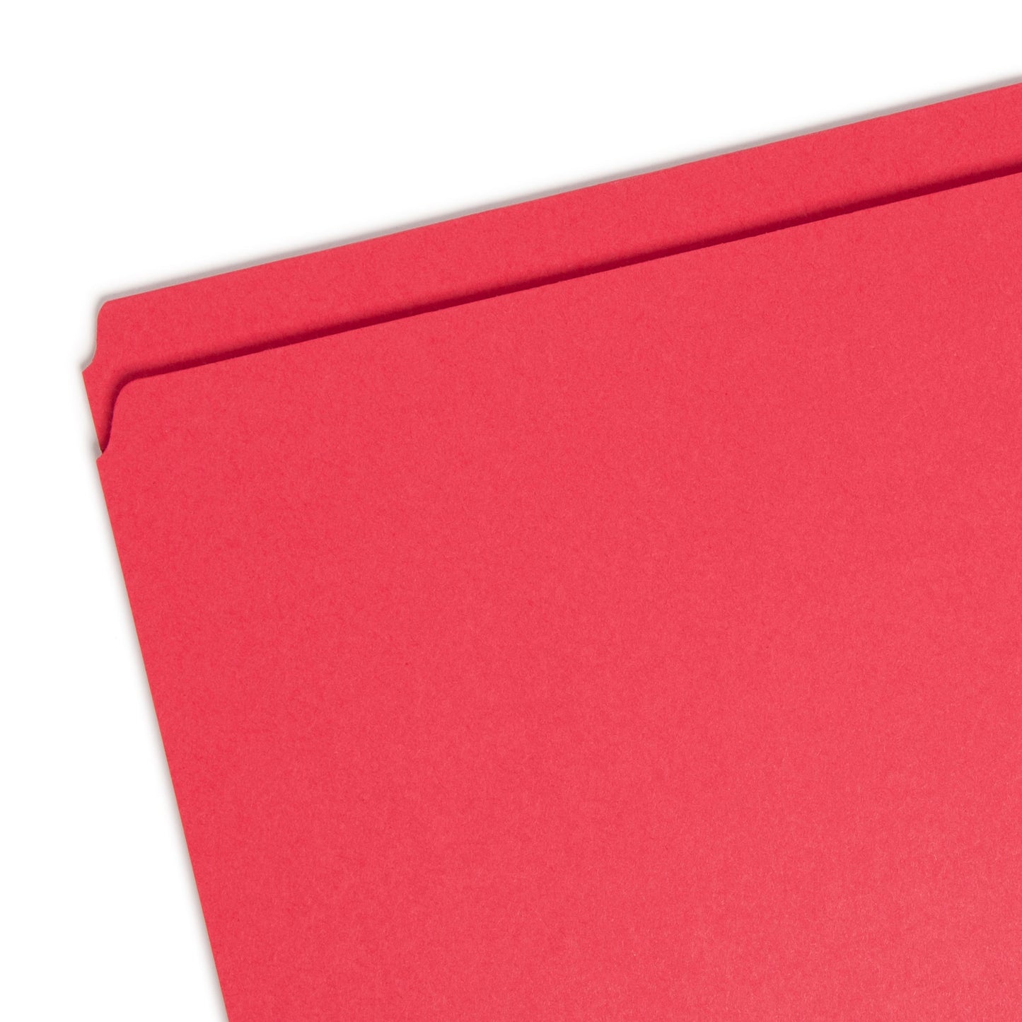 Reinforced Tab File Folders, Straight-Cut Tab, Red Color, Letter Size, Set of 100, 086486127103