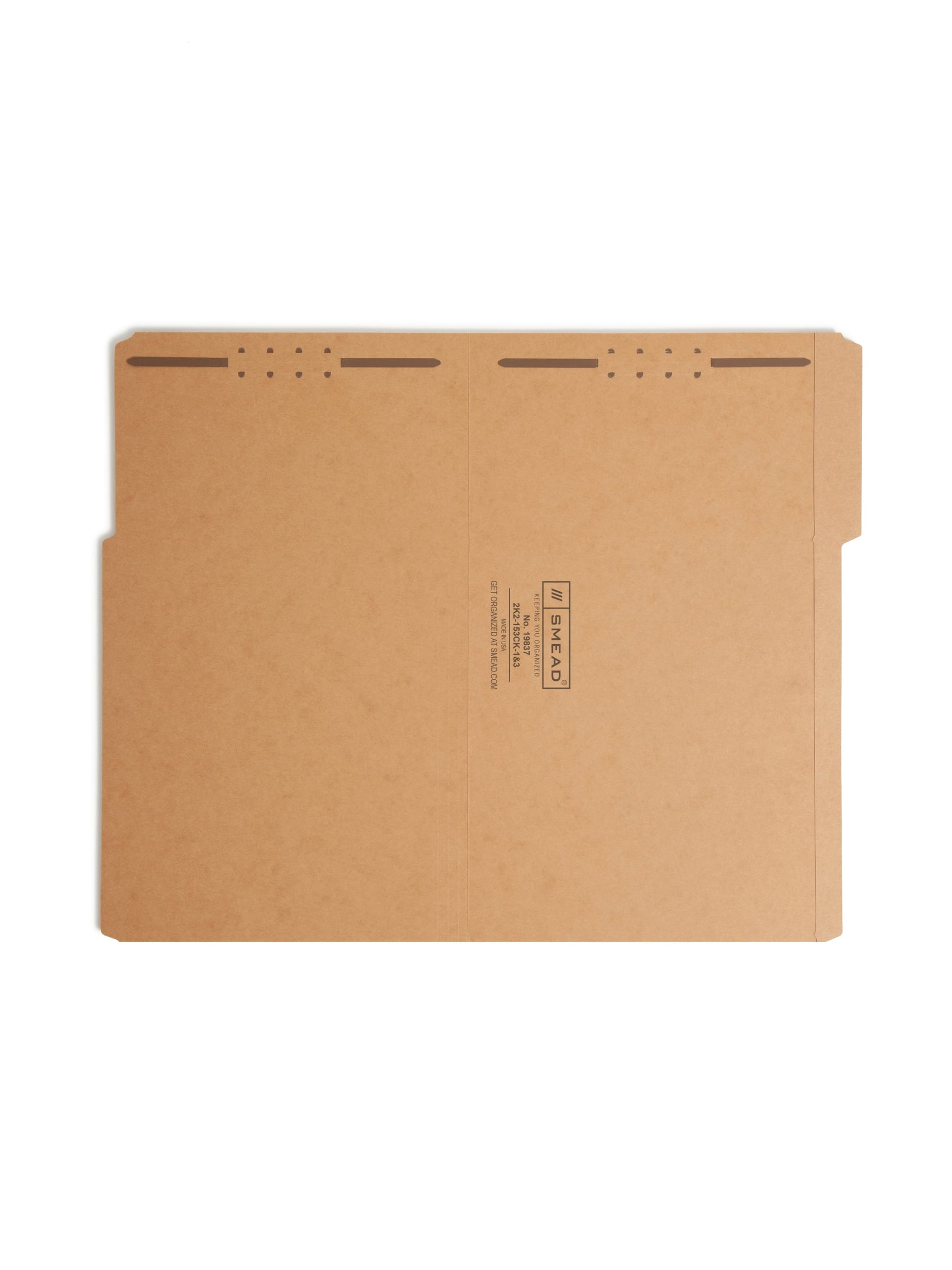 Reinforced Tab Fastener File Folders, 1/3-Cut Tab, 2 Fasteners, Kraft Color, Legal Size, Set of 50, 086486198370