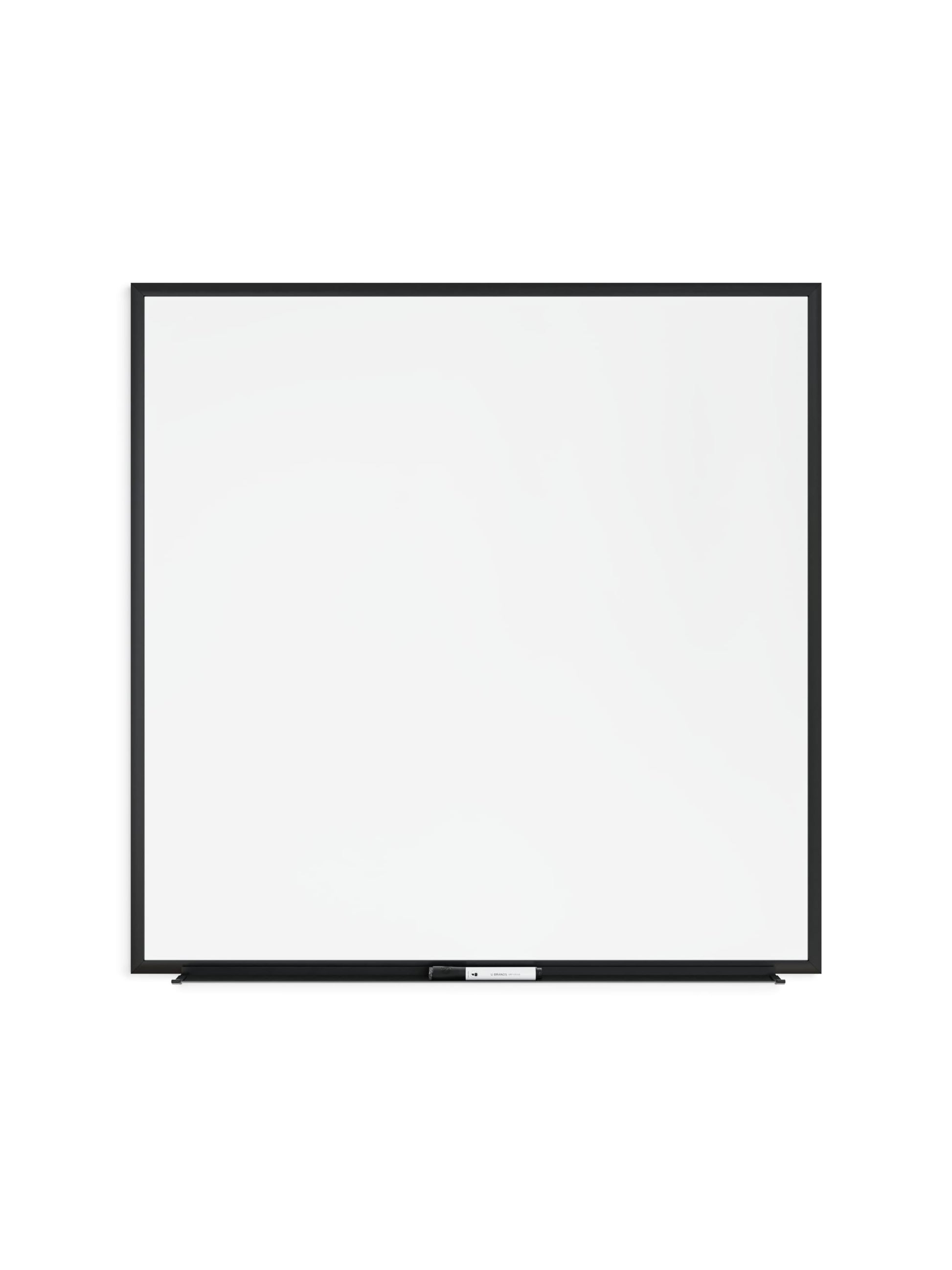 Metal Frame Dry Erase Board, Black, Black, 35" x 35", 3 x 3, Black, 35" X 35" Size, Set of 1, 817894028962