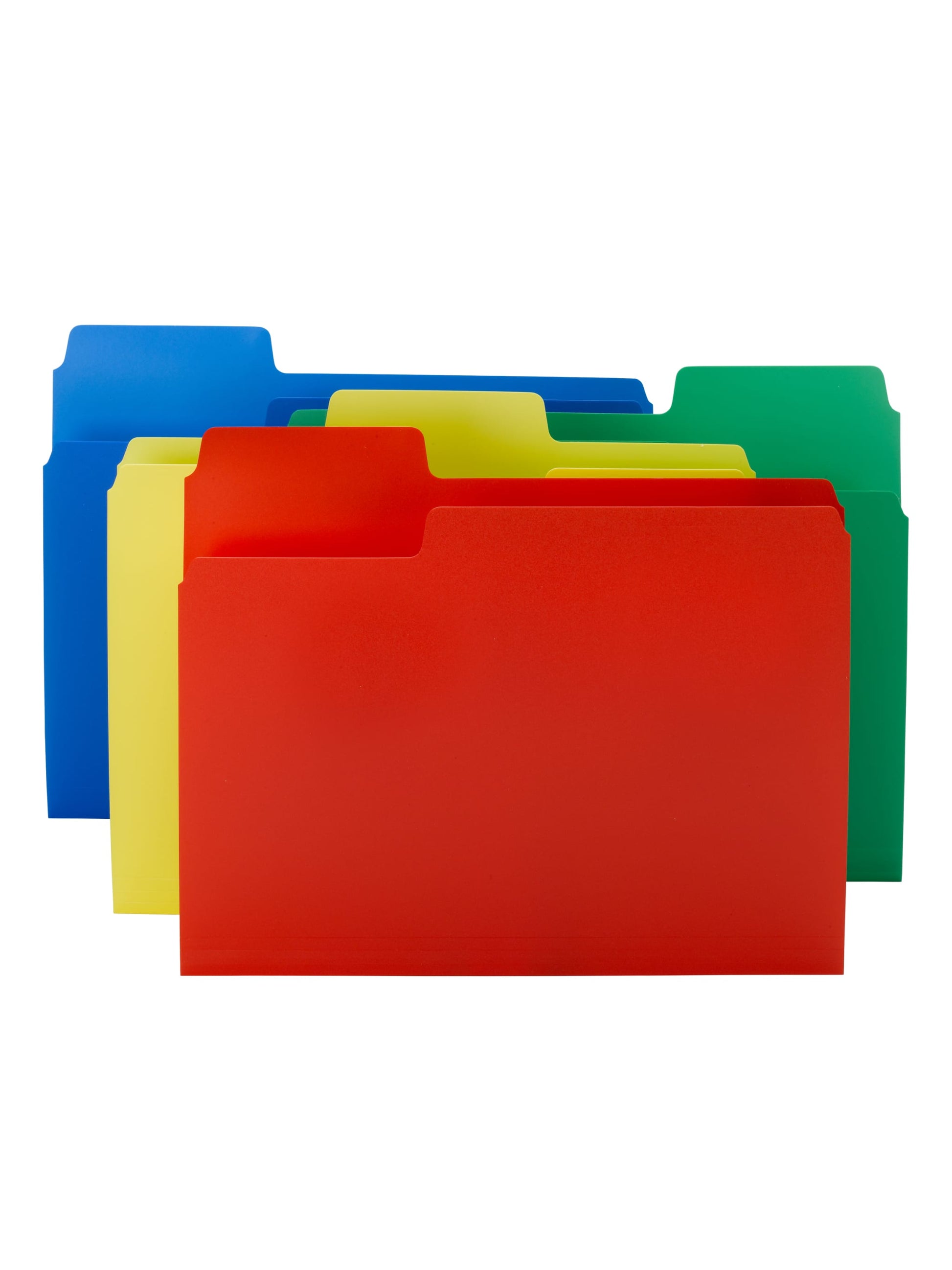 SuperTab® Poly File Folders, Assorted Colors Color, Letter Size, Set of 12, 086486105163
