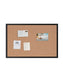 MDF Frame Cork Board, Black, Natural, 35" x 23", 3 x 2, Natural, 35" X 23" Size, Set of 1, 812296023010
