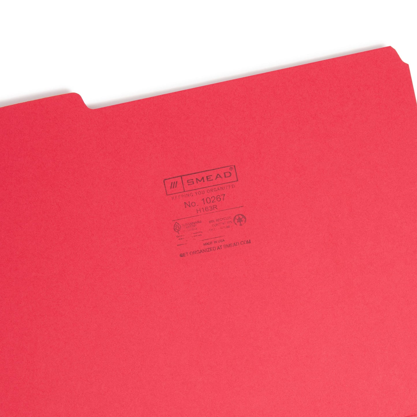 Interior File Folders, Red Color, Letter Size, Set of 100, 086486102674
