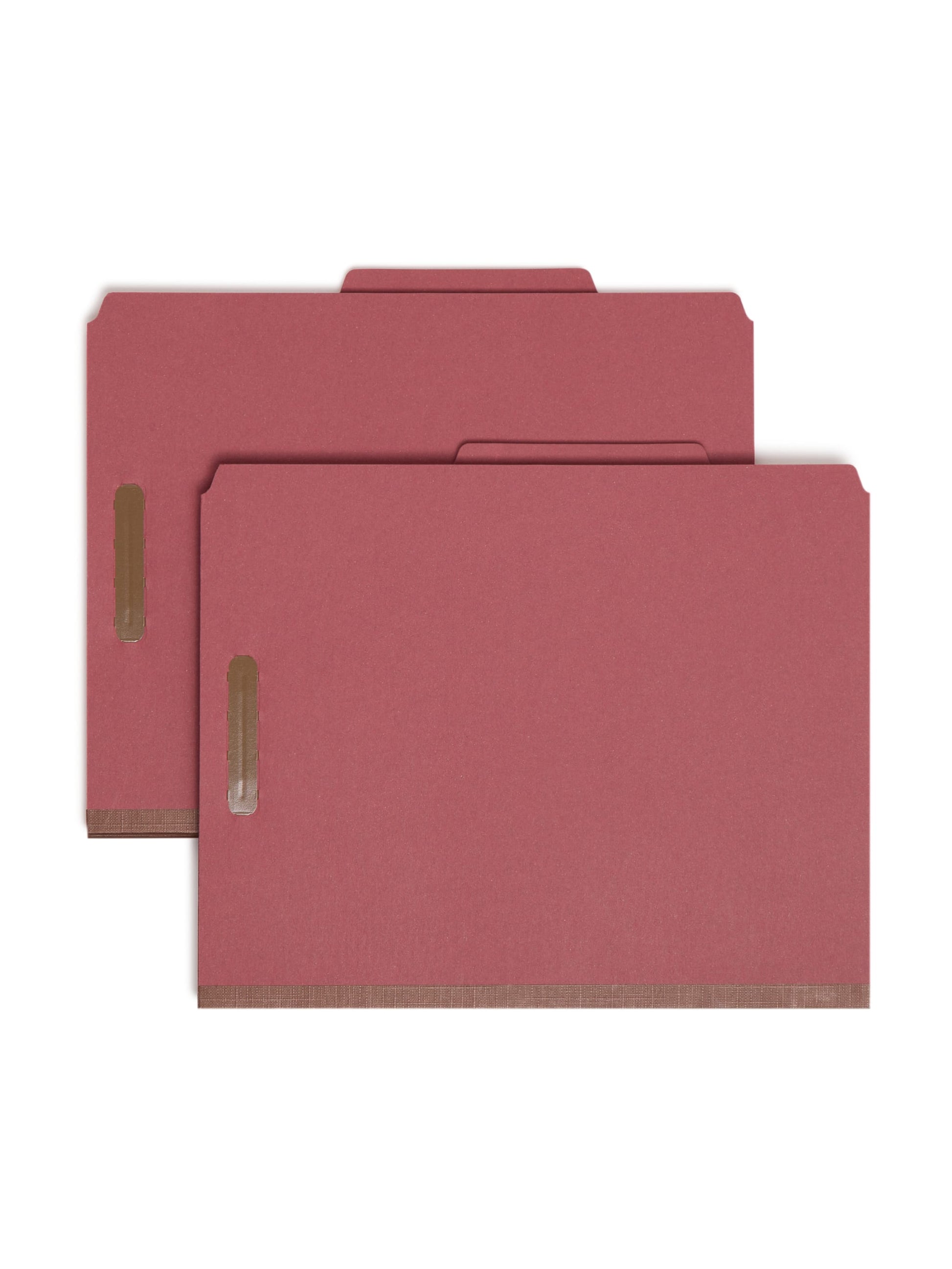 Pressboard Classification File Folders, 2 Dividers, 2 inch Expansion, Red Color, Letter Size, Set of 0, 30086486140240