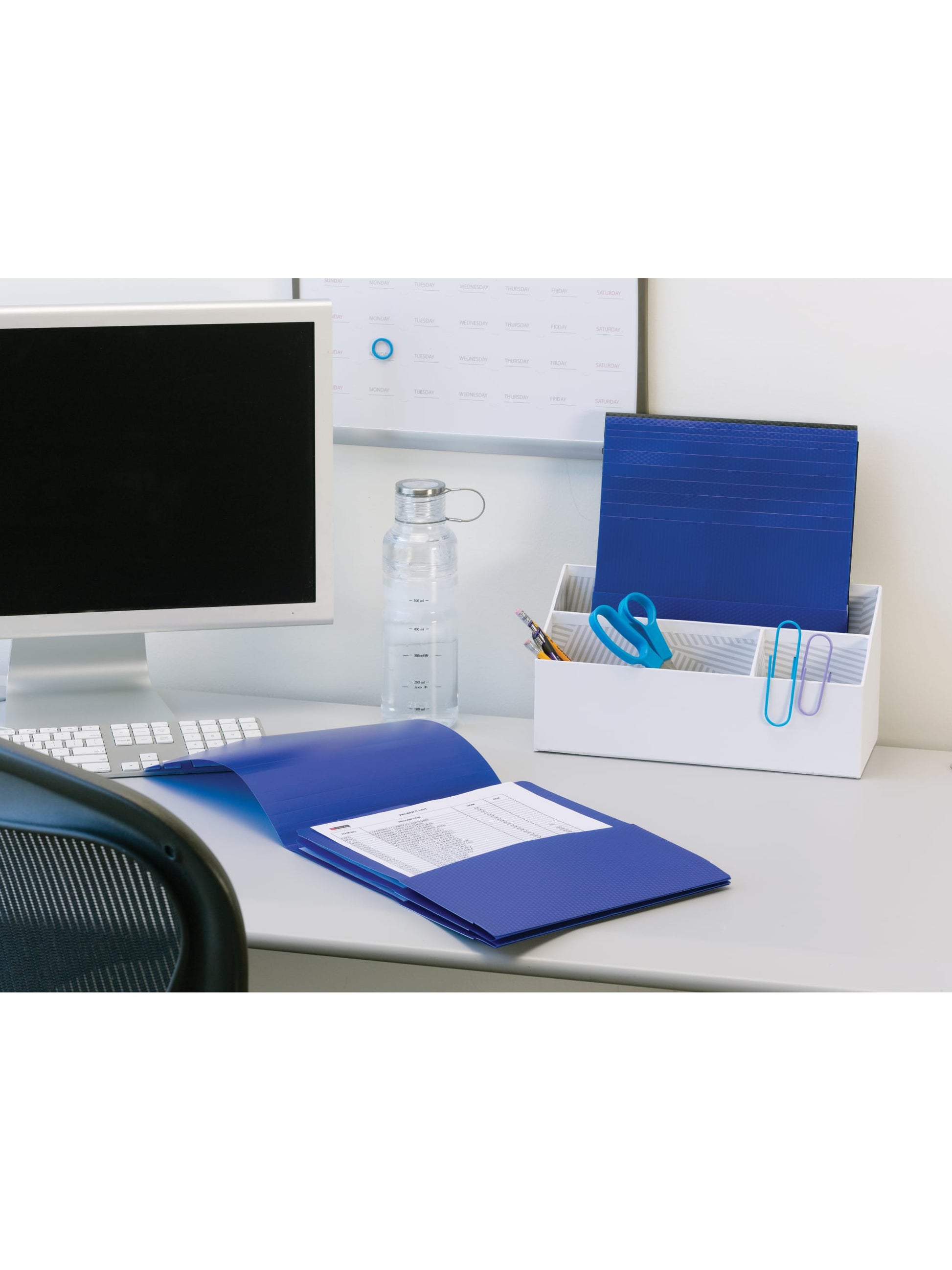 Organized Up® Poly Stackit® Organizers, Dark Blue Color, Letter Size, 086486870061