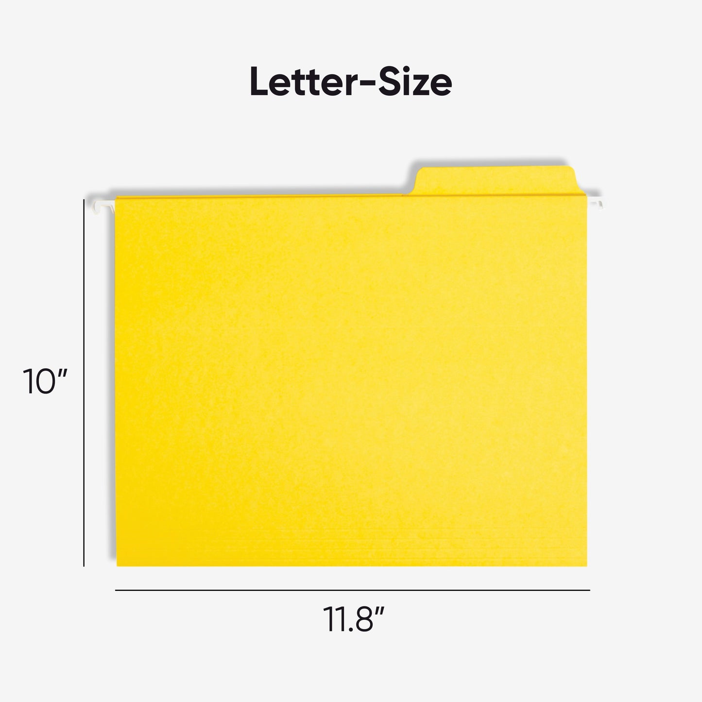 FasTab® Hanging File Folders, 1/3-Cut Tab, Yellow Color, Letter Size, Set of 20, 086486640978