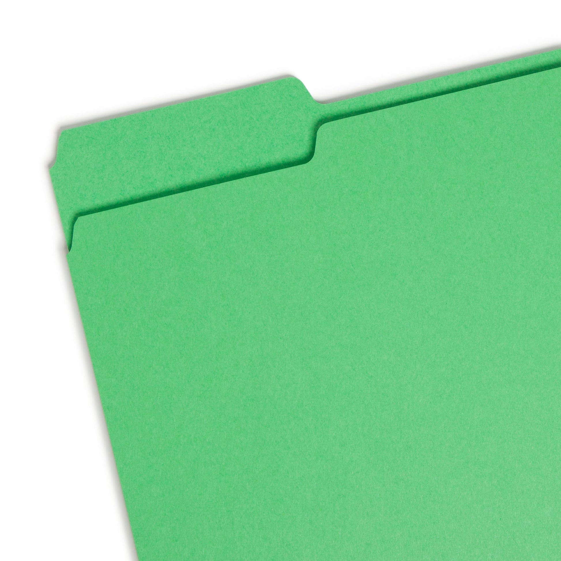 Standard File Folders, 1/3-Cut Tab, Green Color, Letter Size, Set of 100, 086486121439