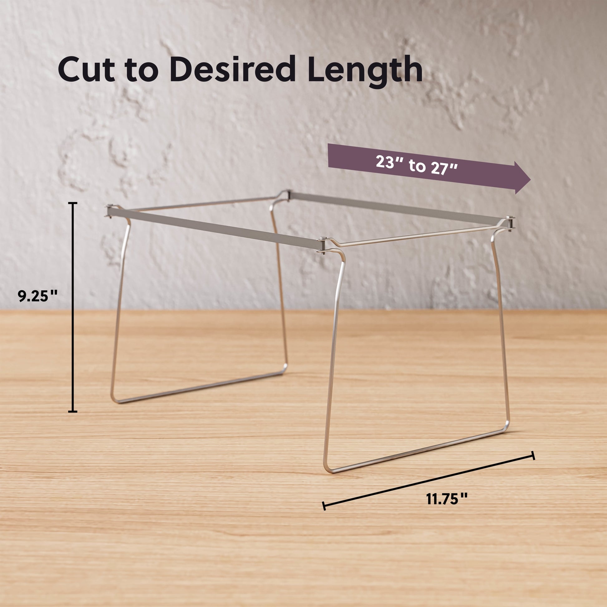 Hanging File Folder Frame, Gray Color, Letter Size, Set of 2, 30086486648708