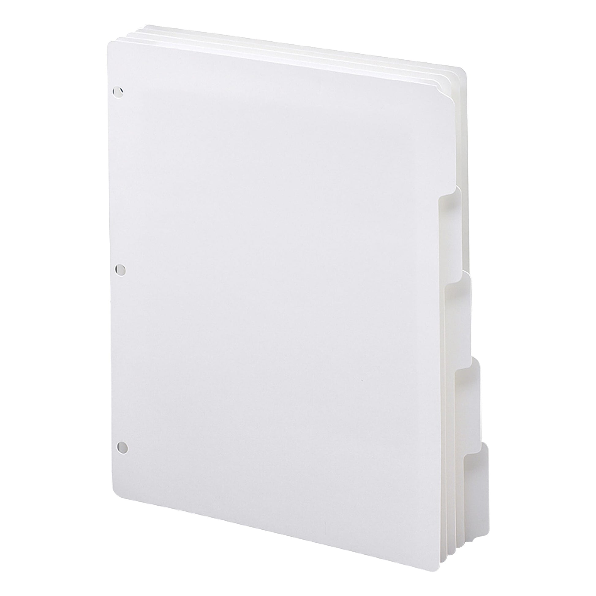 Three-Ring Binder Index Dividers, 20 Sets of 5 Dividers Each, 1/5-Cut Tabs, White Color, Letter Size, Set of 5, 30086486894150