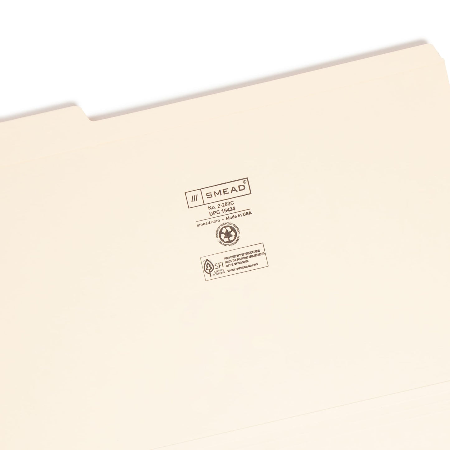 Heavy Duty Reinforced Tab File Folders, 1/3-Cut Tab, Manila Color, Letter Size, Set of 45, 086486104388