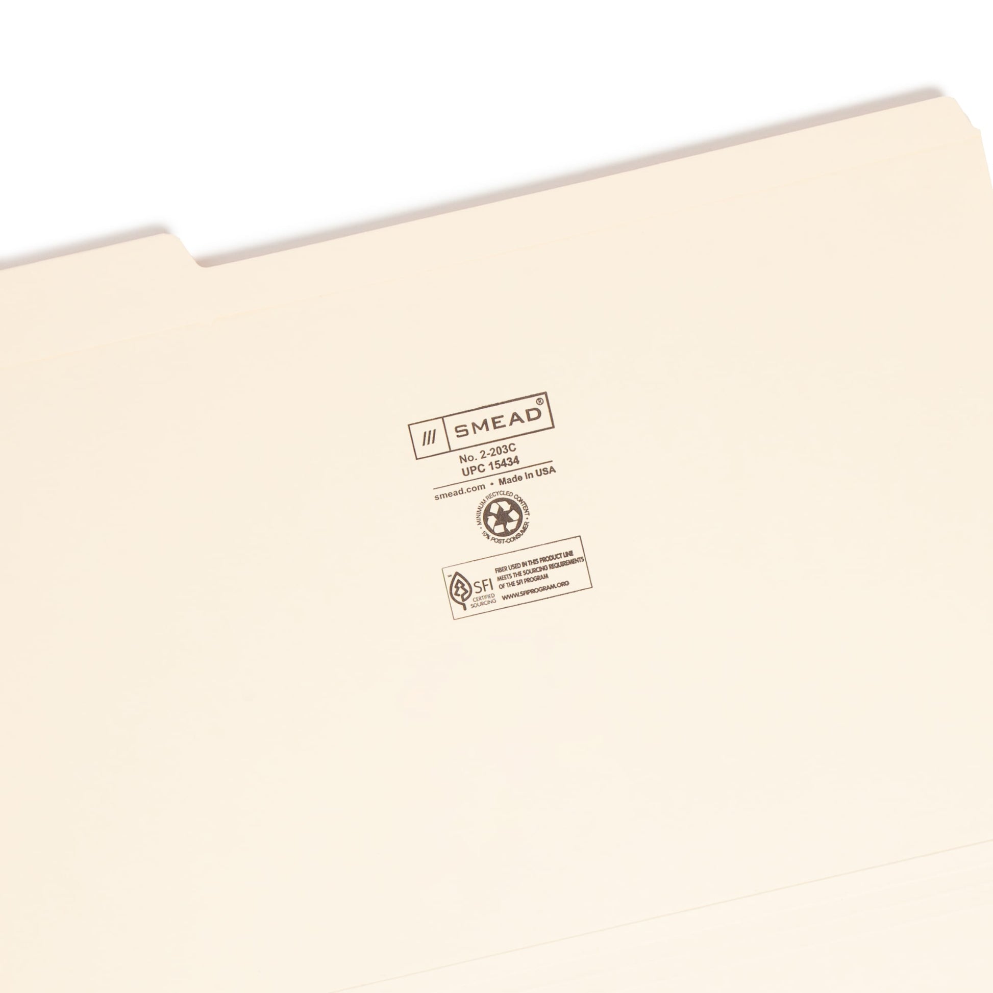 Heavy Duty Reinforced Tab File Folders, 1/3-Cut Tab, Manila Color, Letter Size, Set of 45, 086486104388