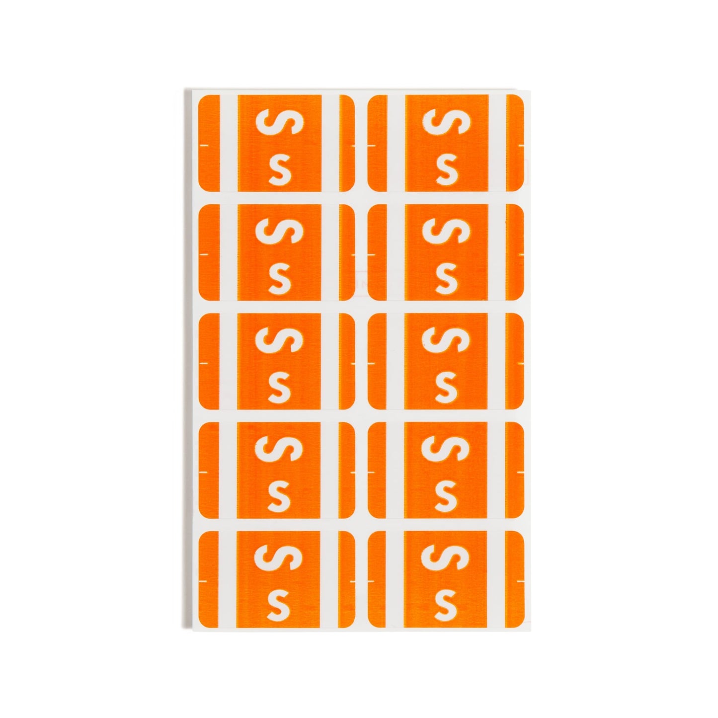 AlphaZ® ACCS Color Coded Alphabetic Labels - Sheets, Orange Color, 1" X 1-5/8" Size, Set of 100, 086486671897