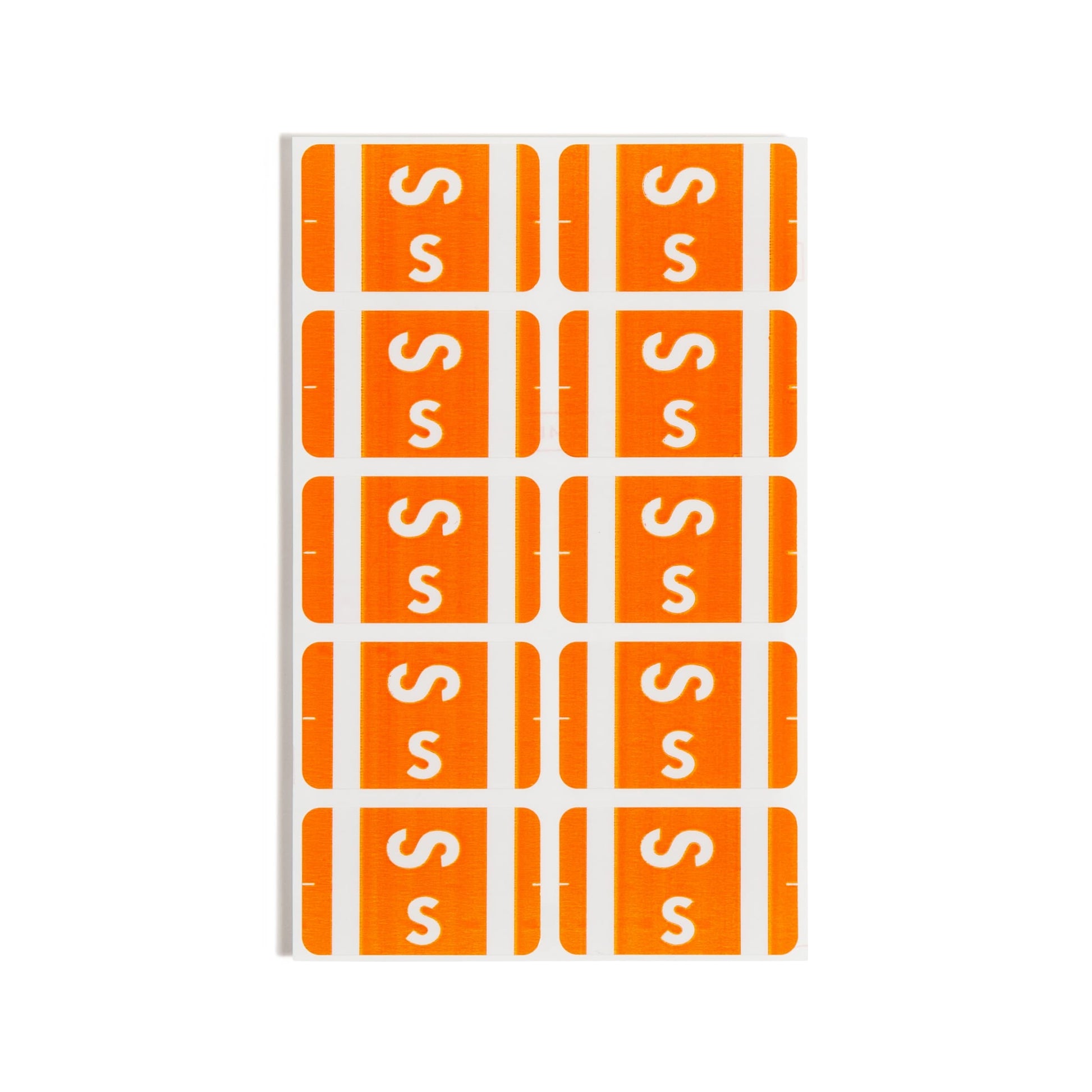 AlphaZ® ACCS Color Coded Alphabetic Labels - Sheets, Orange Color, 1" X 1-5/8" Size, Set of 100, 086486671897