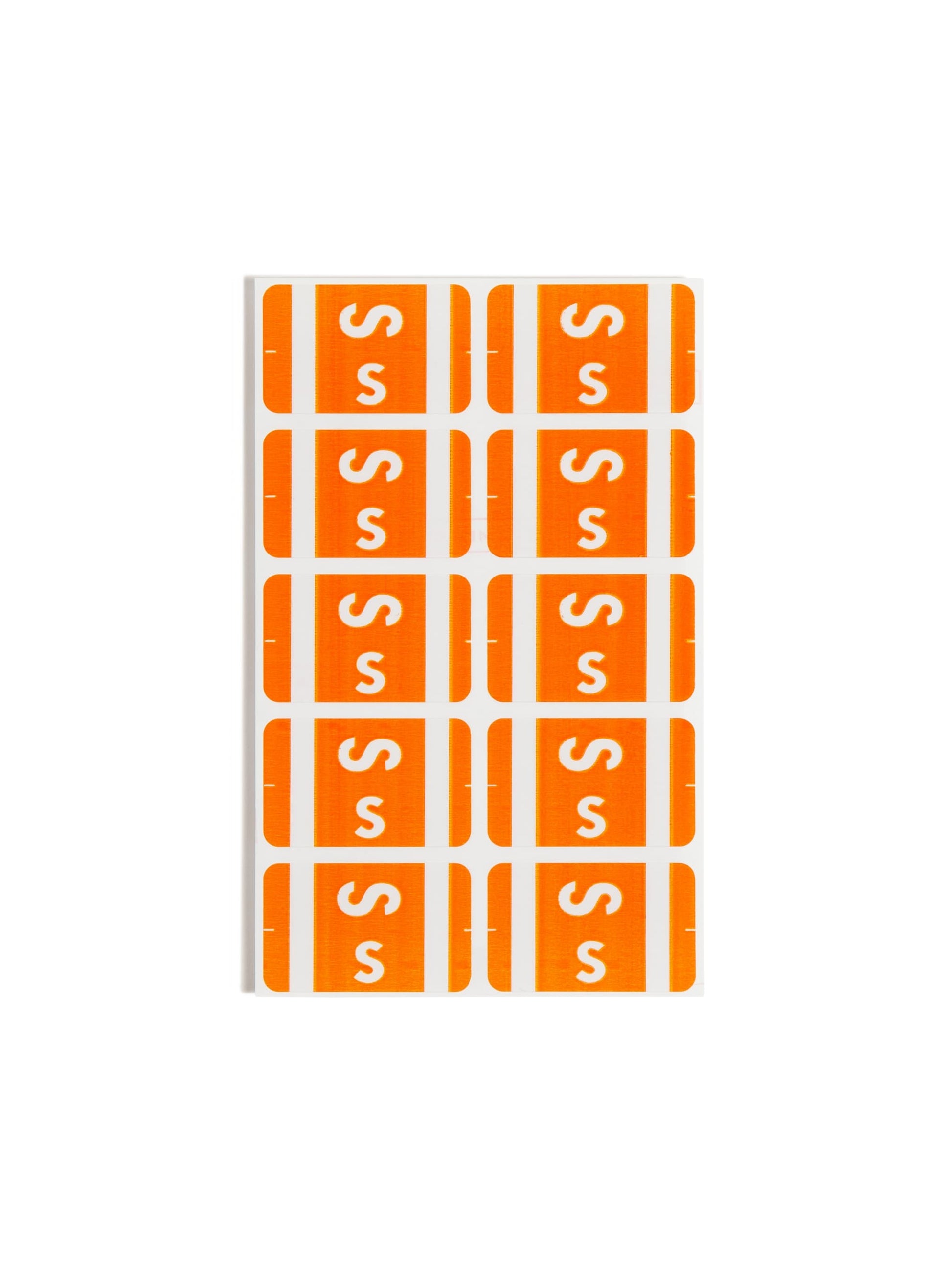 AlphaZ® ACCS Color Coded Alphabetic Labels - Sheets, Orange Color, 1" X 1-5/8" Size, Set of 100, 086486671897