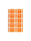 AlphaZ® ACCS Color Coded Alphabetic Labels - Sheets, Orange Color, 1" X 1-5/8" Size, Set of 100, 086486671897
