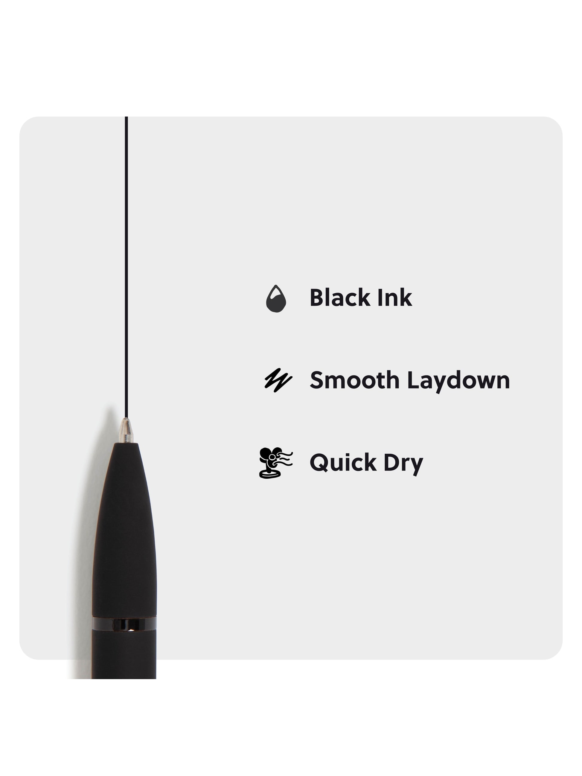 Monterey Ballpoint Pens - Soft Touch, The Monterey, Black, 0.43" x 0.53" x 5.51", Black, 0.43" X 0.53" X 5.51" Size, Set of 12, 843463137865