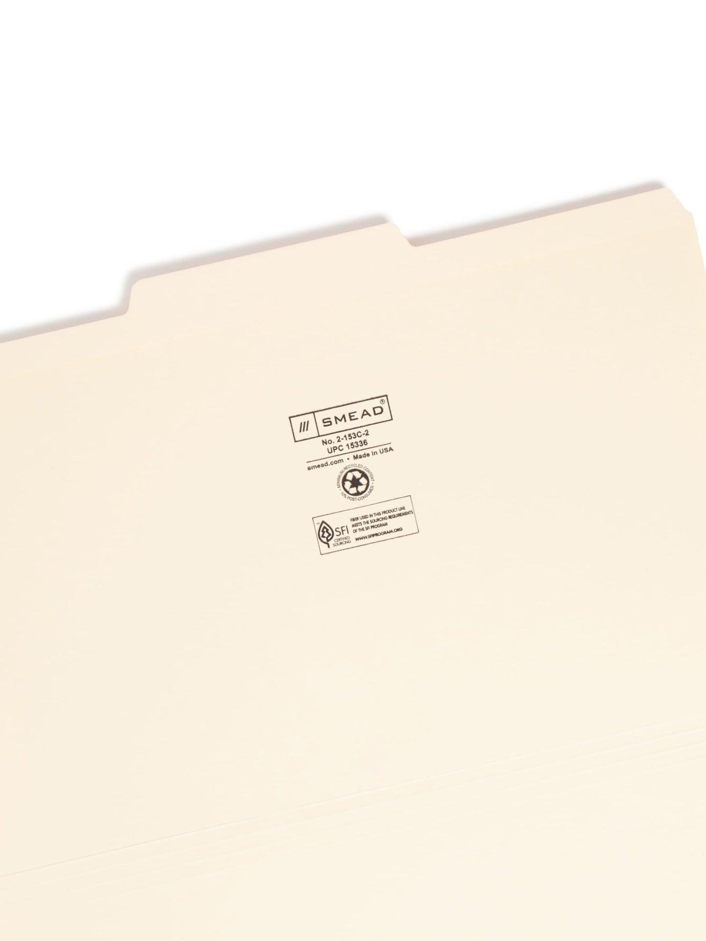 Reinforced Tab File Folders, 1/3-Cut Center Tab, Manila Color, Legal Size, Set of 100, 086486153362