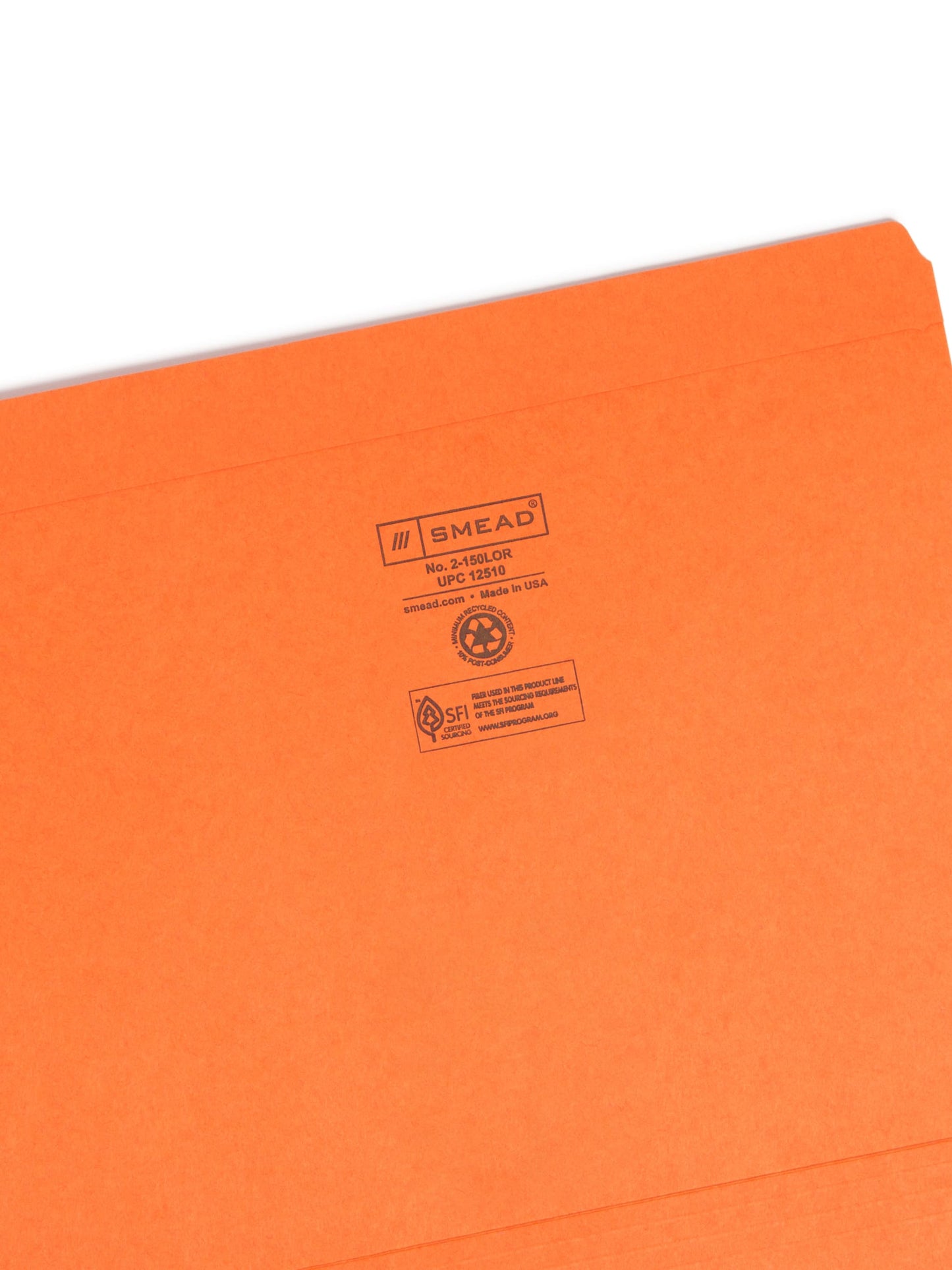 Reinforced Tab File Folders, Straight-Cut Tab, Orange Color, Letter Size, Set of 100, 086486125109