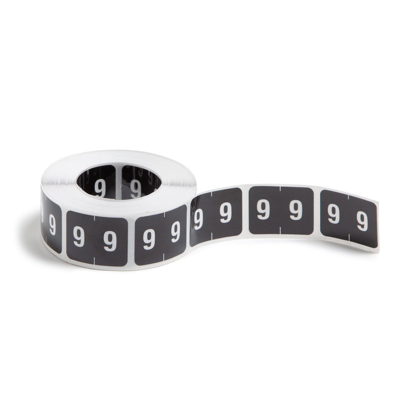 DCCRN Color-Coded Numeric Labels - Rolls, Black Color, 1-1/4" X 1" Size, Set of 500, 086486673495