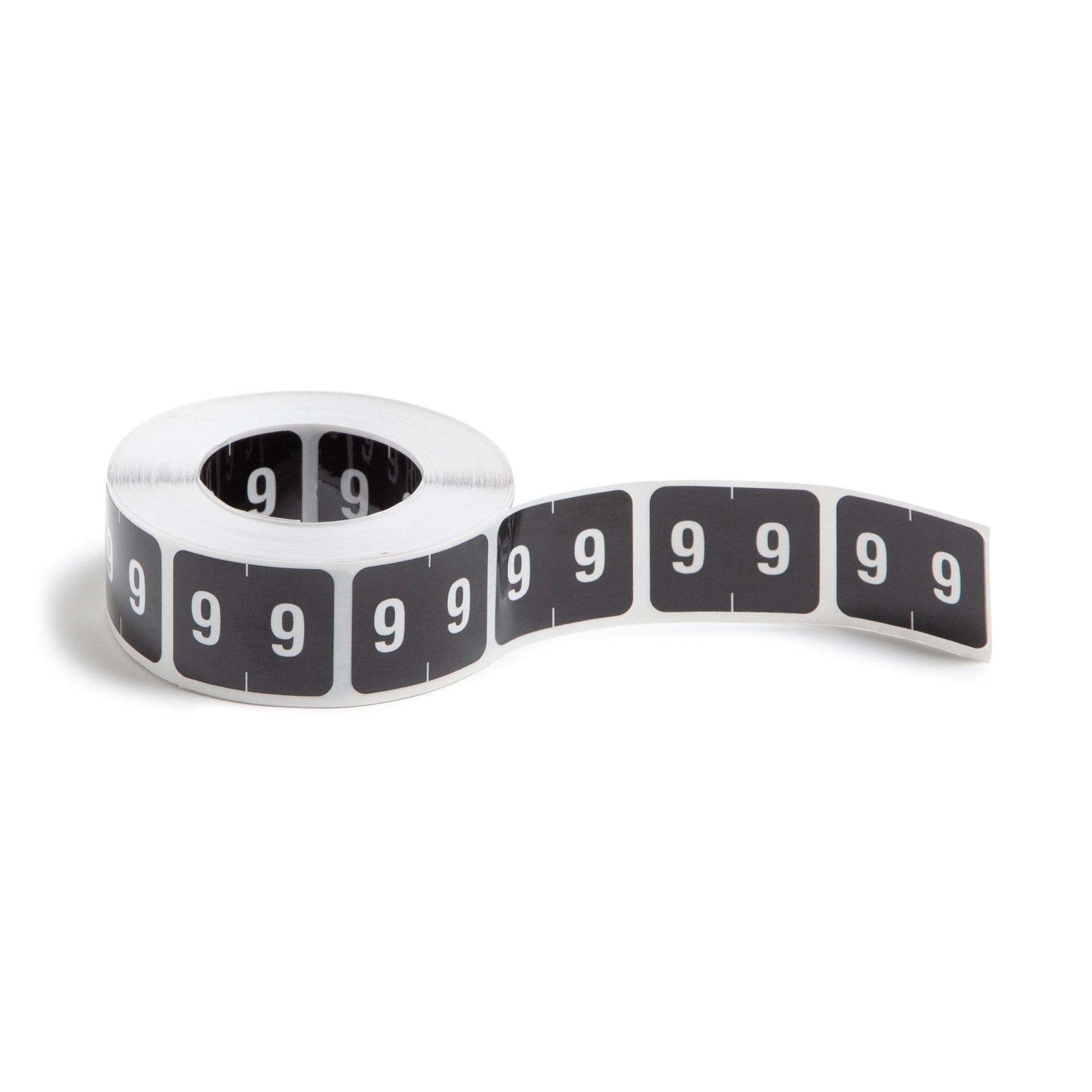 DCCRN Color-Coded Numeric Labels - Rolls, Black Color, 1-1/4" X 1" Size, Set of 500, 086486673495