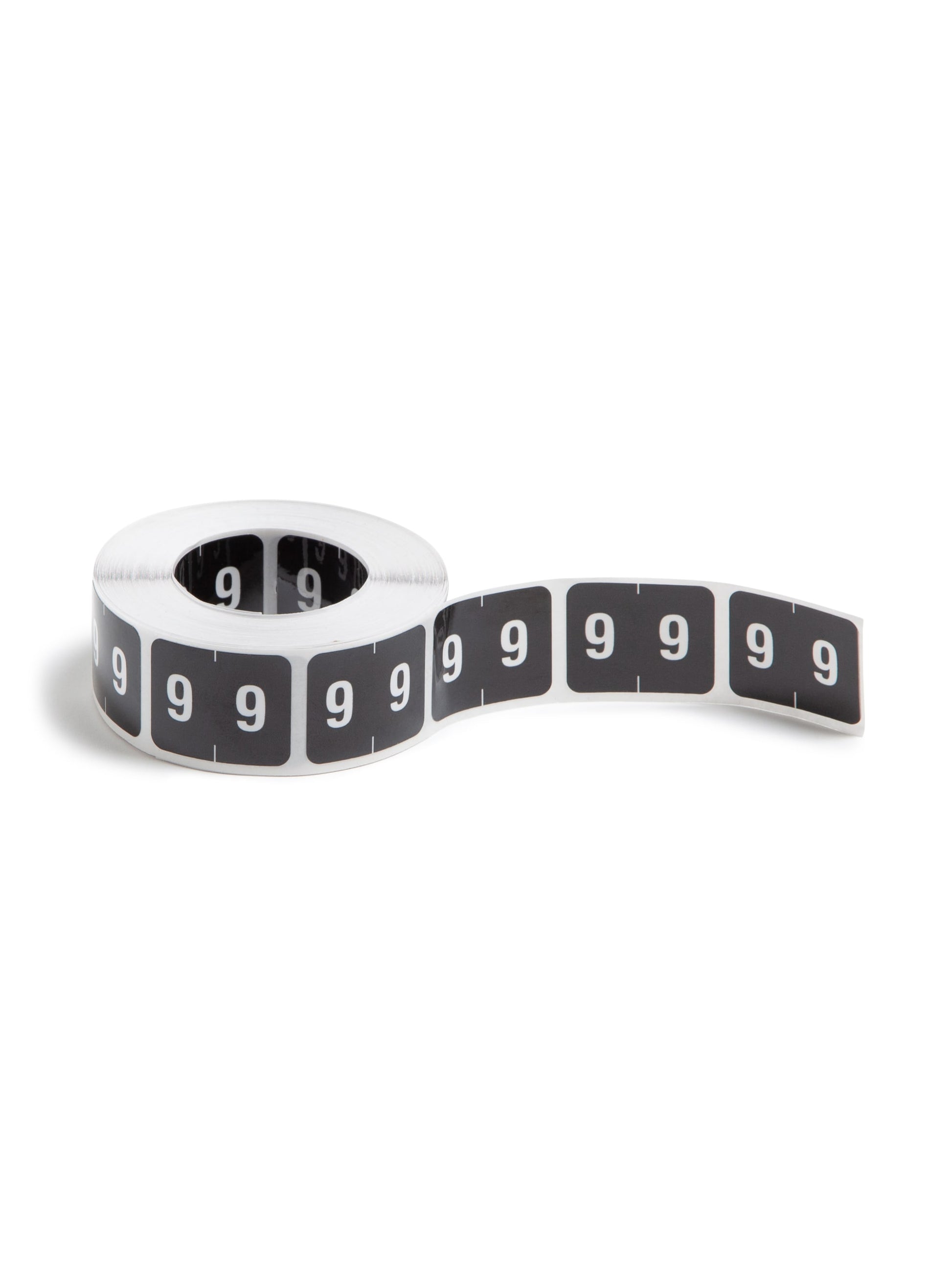 DCCRN Color-Coded Numeric Labels - Rolls, Black Color, 1-1/4" X 1" Size, Set of 50, 086486673495
