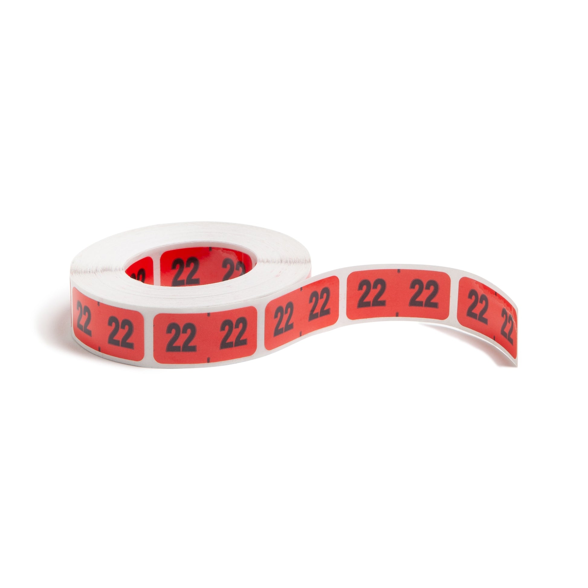 ETYJ Color-Coded Year Labels, Red Color, 1-1/2" X 3/4" Size, Set of 50, 086486683227