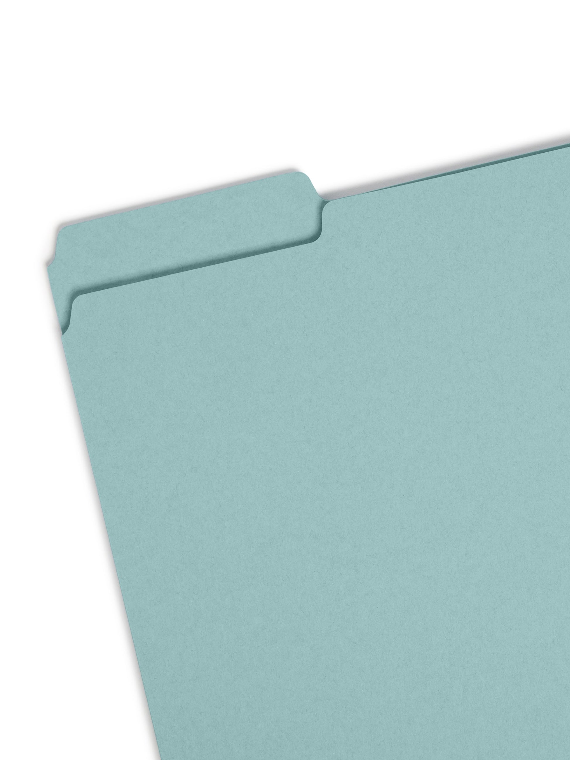 Pressboard File Folder, 1 inch Expansion, 1/3-Cut Tab, Blue Color, Letter Size, Set of 25, 086486215305