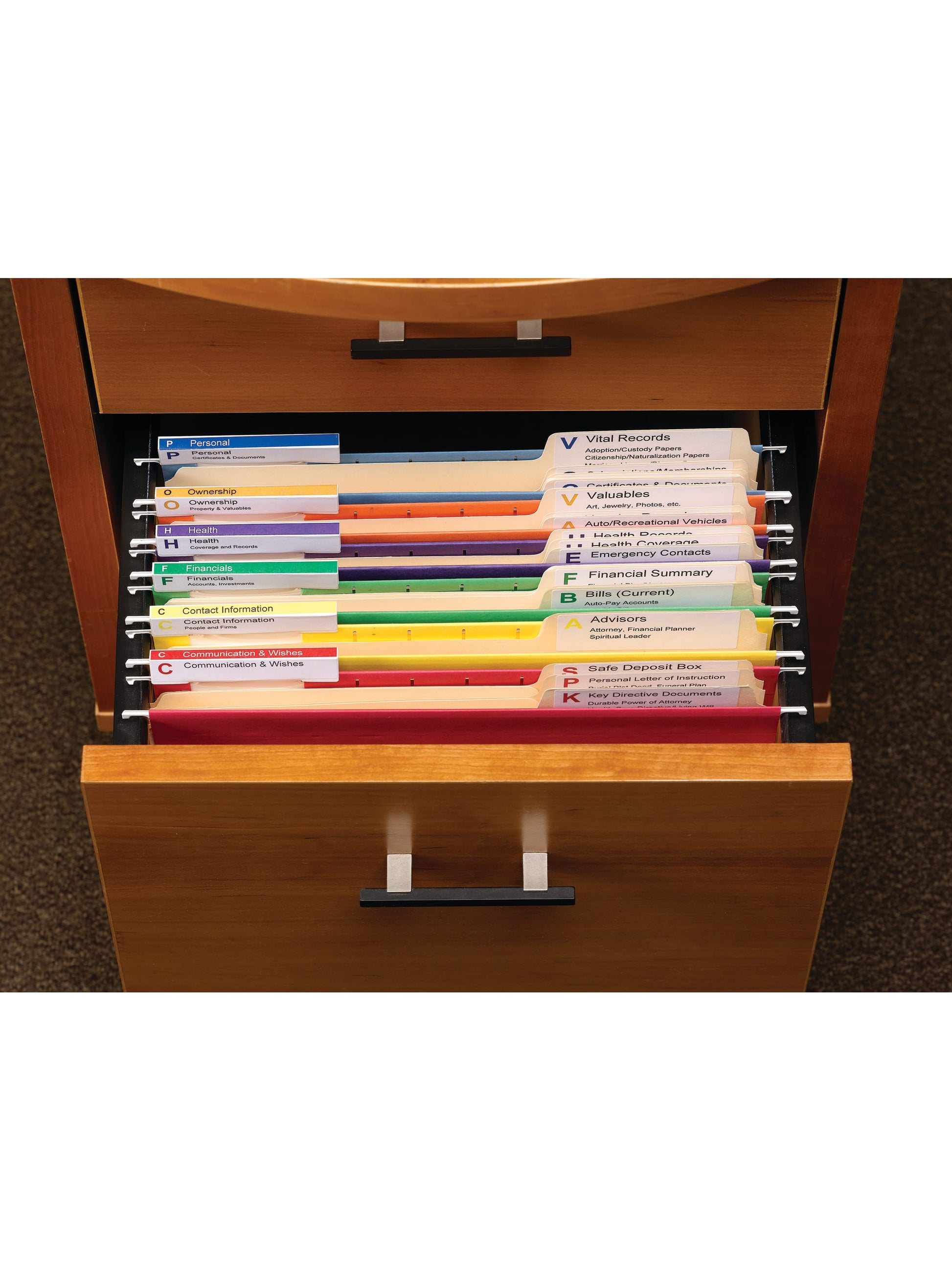 Life Documents Drawer Kit, Filing Contents OnlyLife Documents Drawer Kit (filing contents only), Assorted Colors, Letter, Assorted Colors, Letter Size, Set of 1, 086486920155