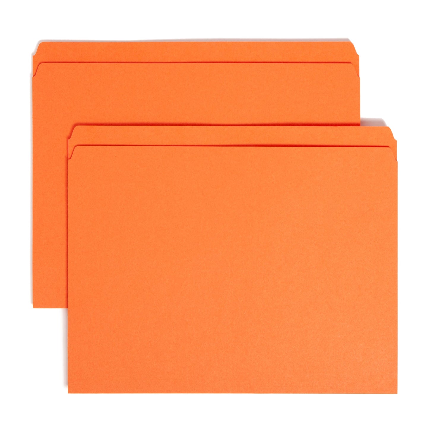 Standard File Folders, Straight-Cut Tab, Orange Color, Letter Size, Set of 100, 086486109413