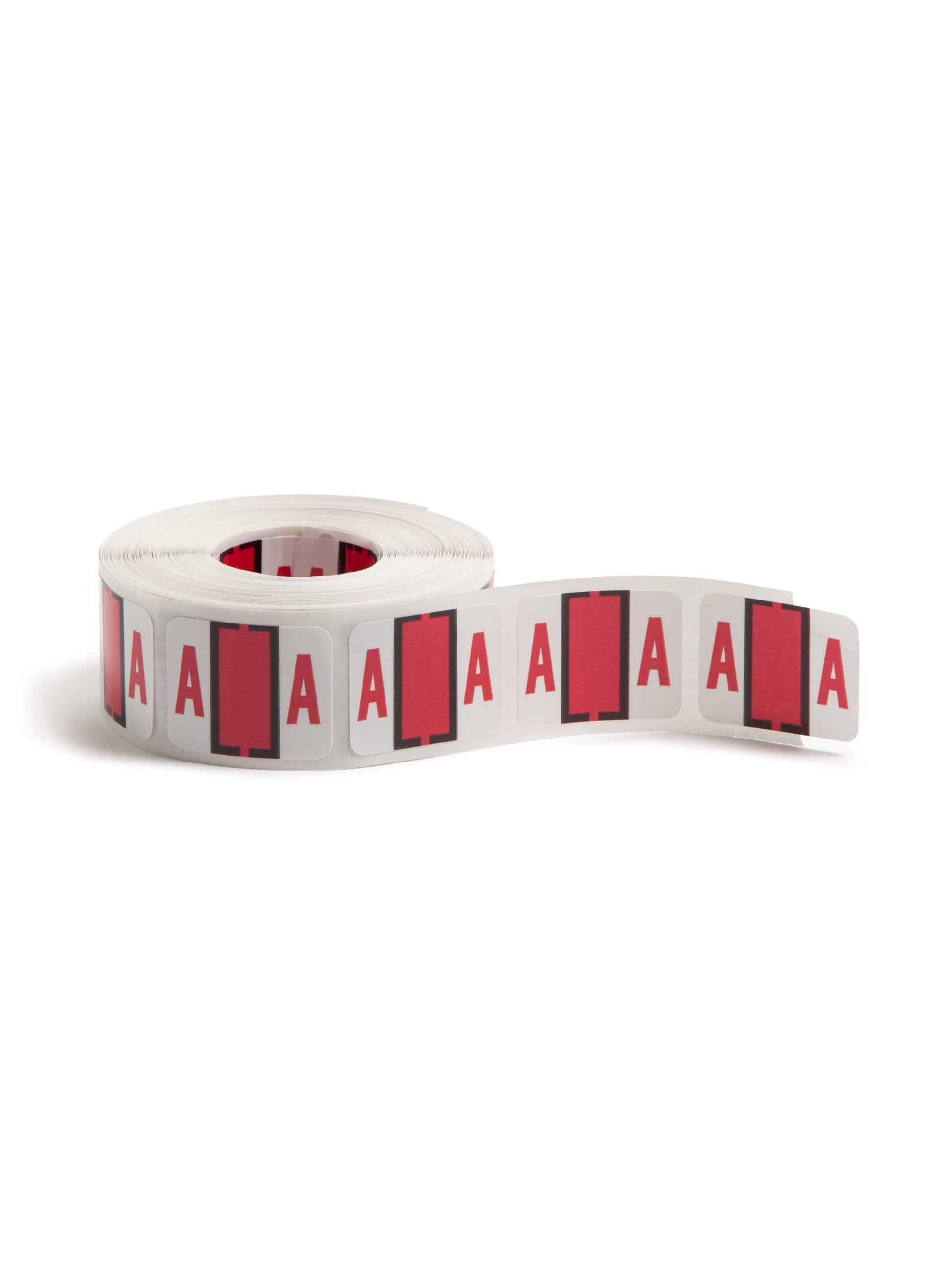 BCCR Bar Style Color-Coded Alphabetic Labels, A-Z Rolls, Red Color, 1-1/4" X 1" Size, Set of 1, 086486670715