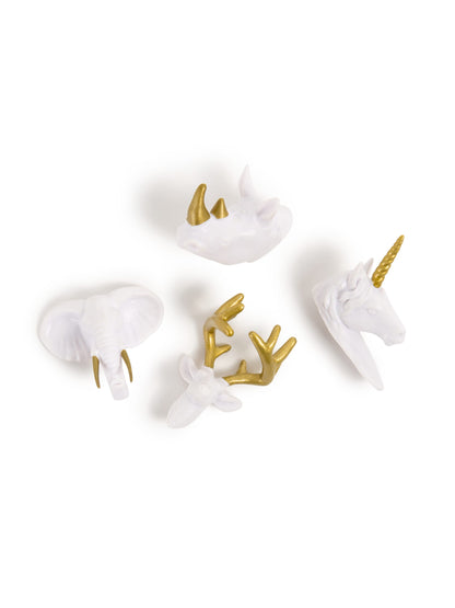 U Brands Novelty Magnets, White, 8 CT