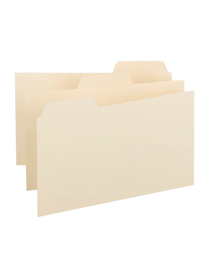 Heavyweight Card-Sized Guides with Blank or Alphabetic Tabs, Manila Color, 5" X 8" Size, Set of 100, 086486570305