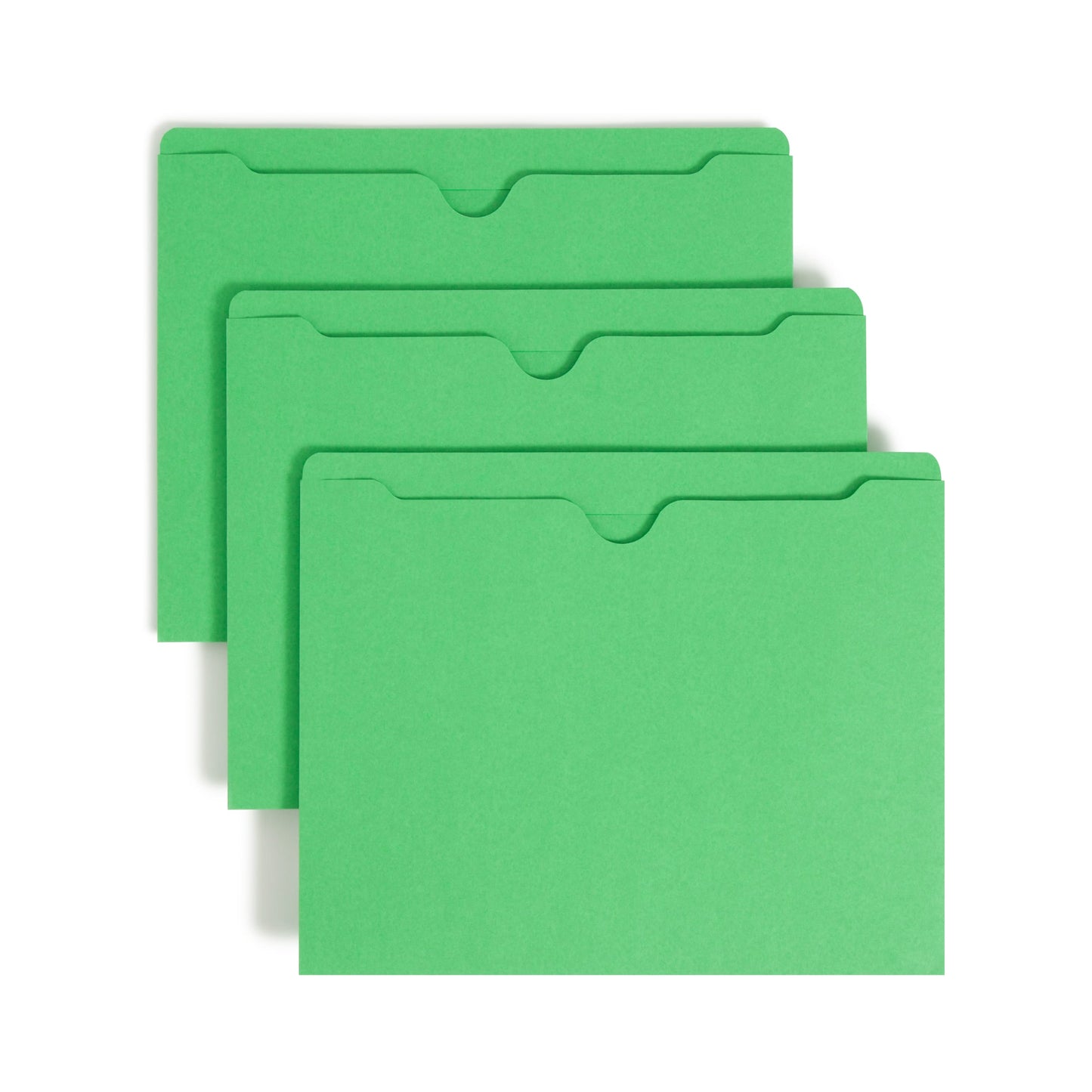 Colored File Jackets, Reinforced Straight-Cut Tab, No Expansion, Green Color, Letter Size, Set of 100, 30086486755031