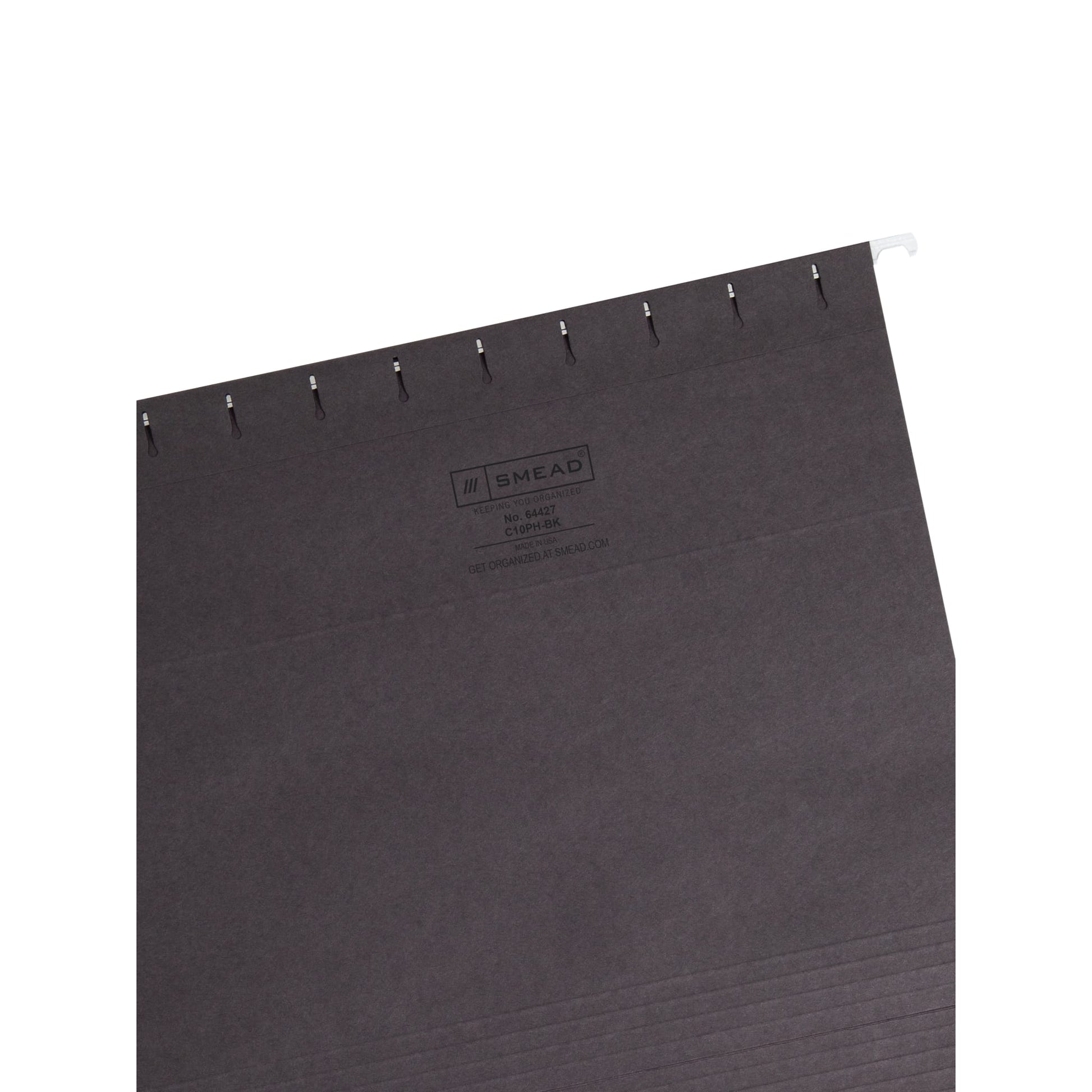 Standard Hanging File Folders, Black Color, Letter Size, Set of 25, 086486644273