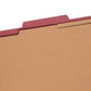 SafeSHIELD® Pressboard Classification File Folders with Pocket Dividers, Bright Red Color, Legal Size, Set of 10, 30086486190825