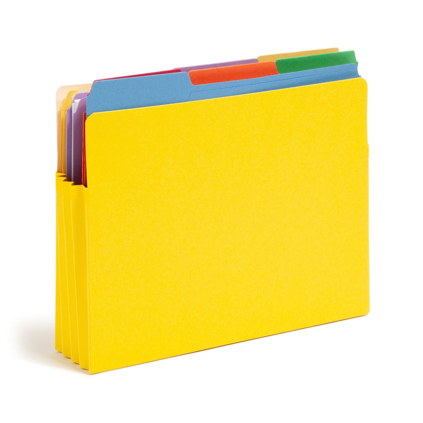 File Pockets, 3-1/2 inch Expansion, Straight-Cut Tab, Assorted Colors Color, Letter Size, Set of 5, 086486738927