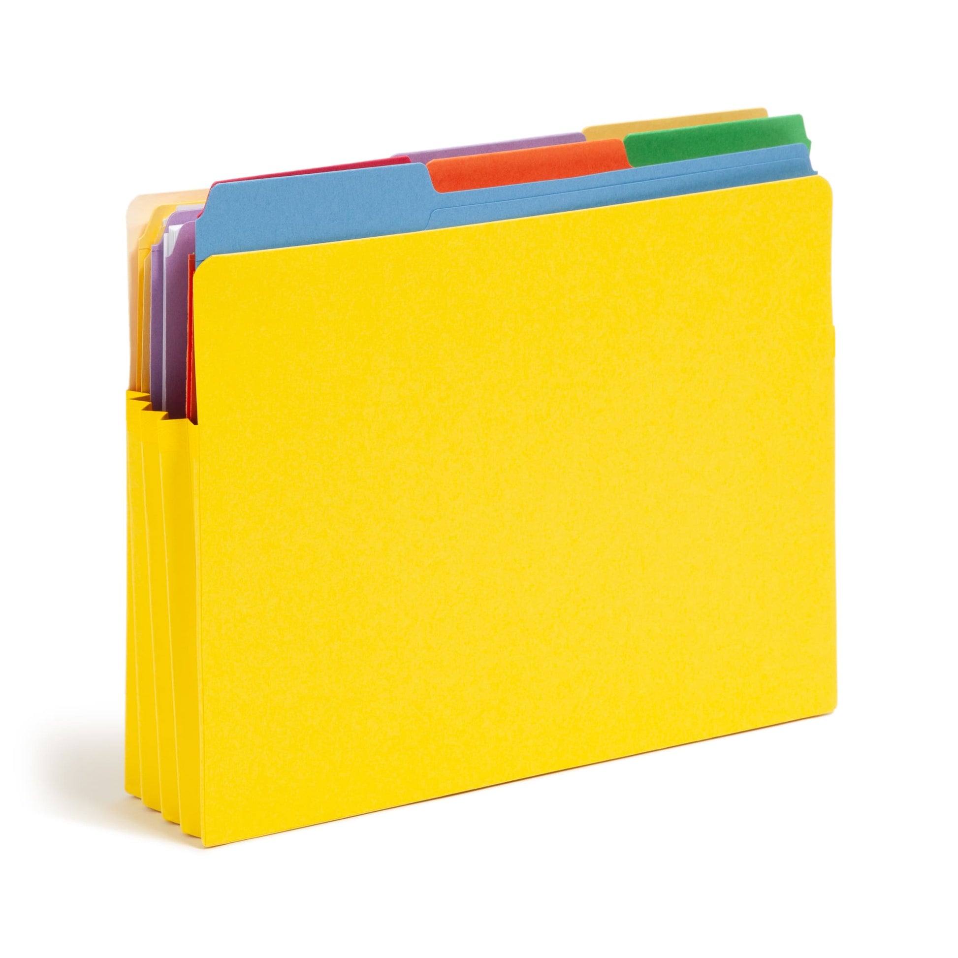 File Pockets, 3-1/2 inch Expansion, Straight-Cut Tab, Assorted Colors Color, Letter Size, Set of 5, 086486738927