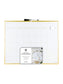 Metal Frame Dry Erase Calendar Board, Gold, White, 2" x 1", 2' or smaller, White, 2" X 1" Size, Set of 1, 812296023645