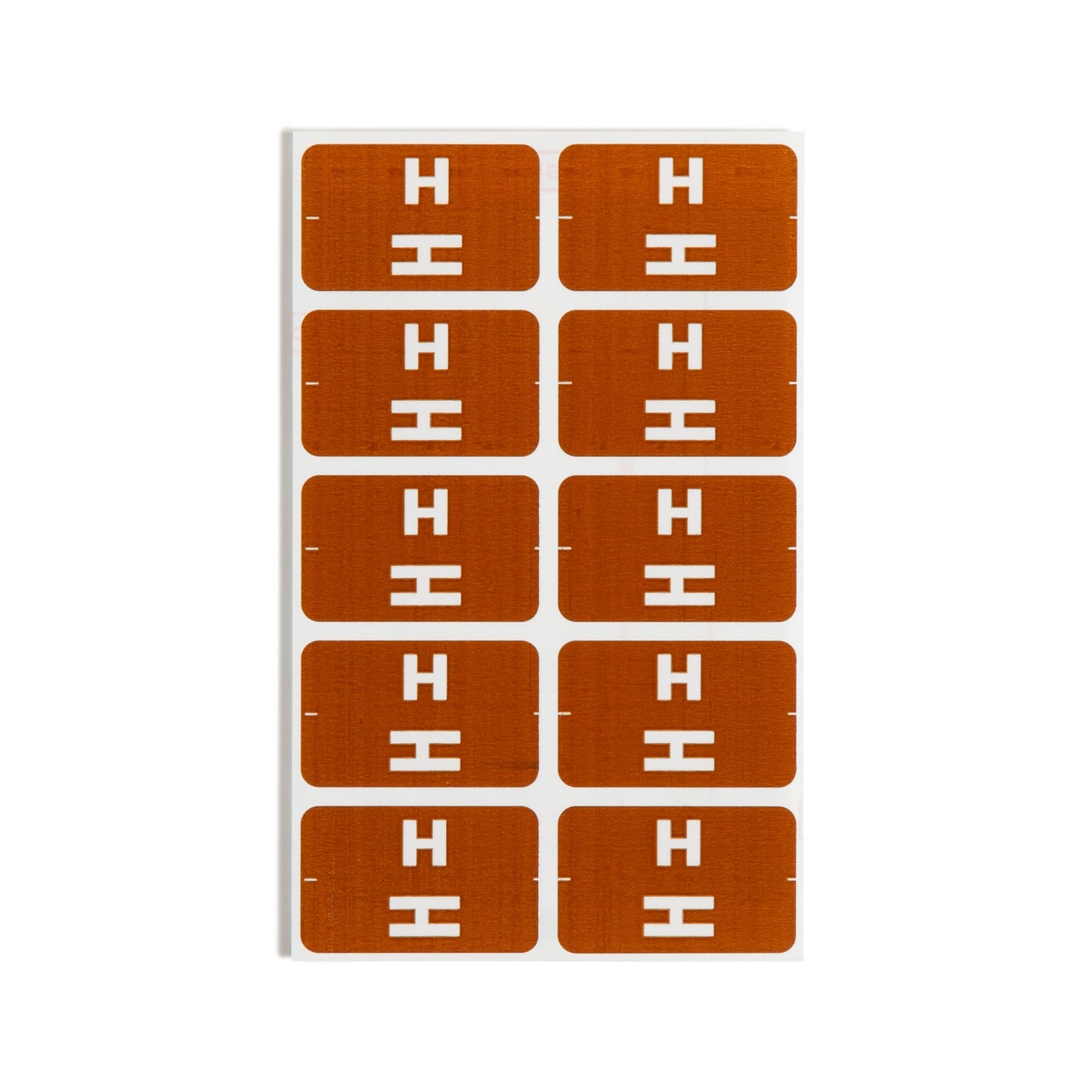AlphaZ® ACCS Color Coded Alphabetic Labels - Sheets, Dark Brown Color, 1" X 1-5/8" Size, Set of 100, 086486671781