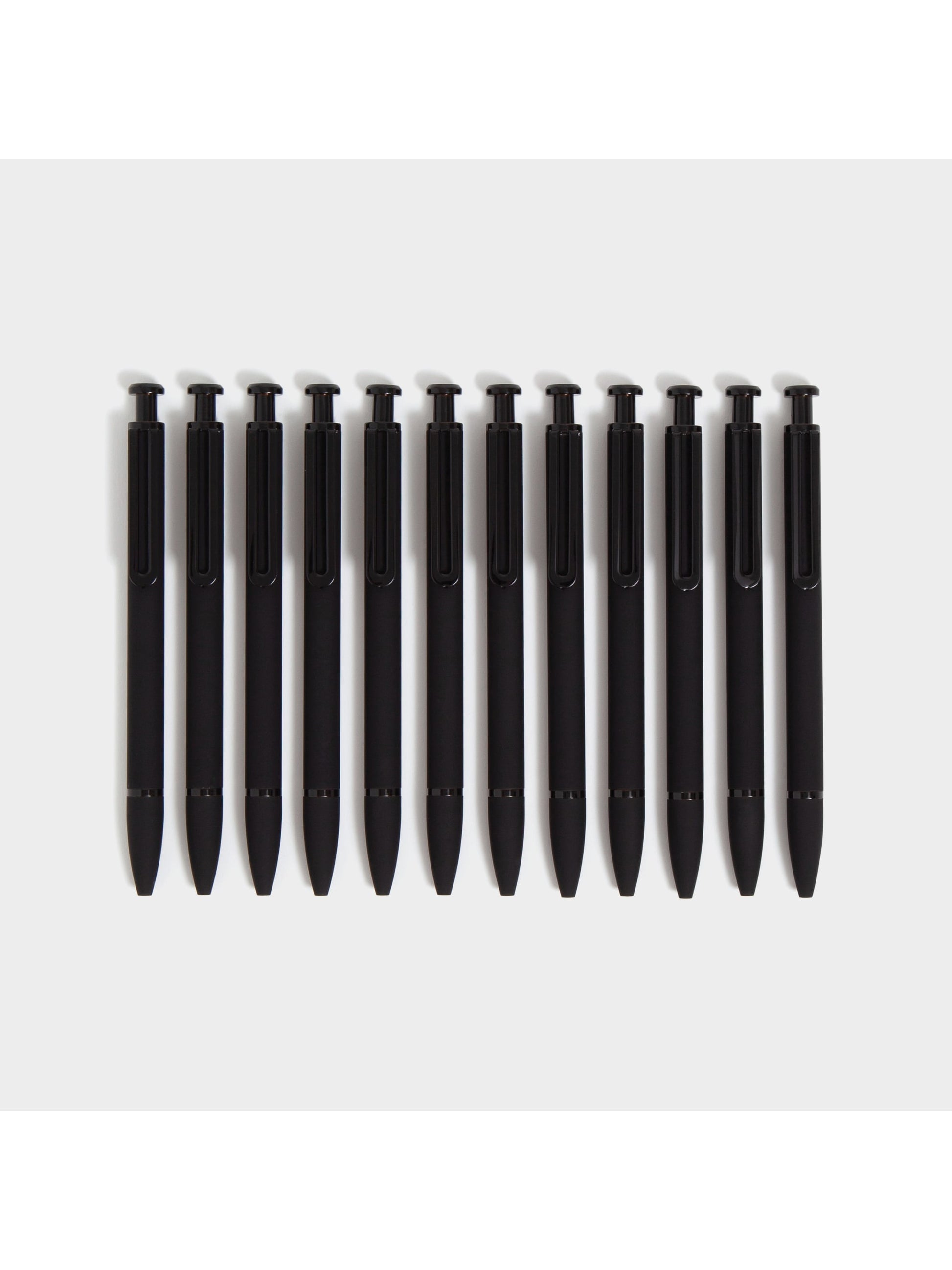 Monterey Ballpoint Pens - Soft Touch, The Monterey, Black, 0.43" x 0.53" x 5.51", Black, 0.43" X 0.53" X 5.51" Size, Set of 12, 843463137865