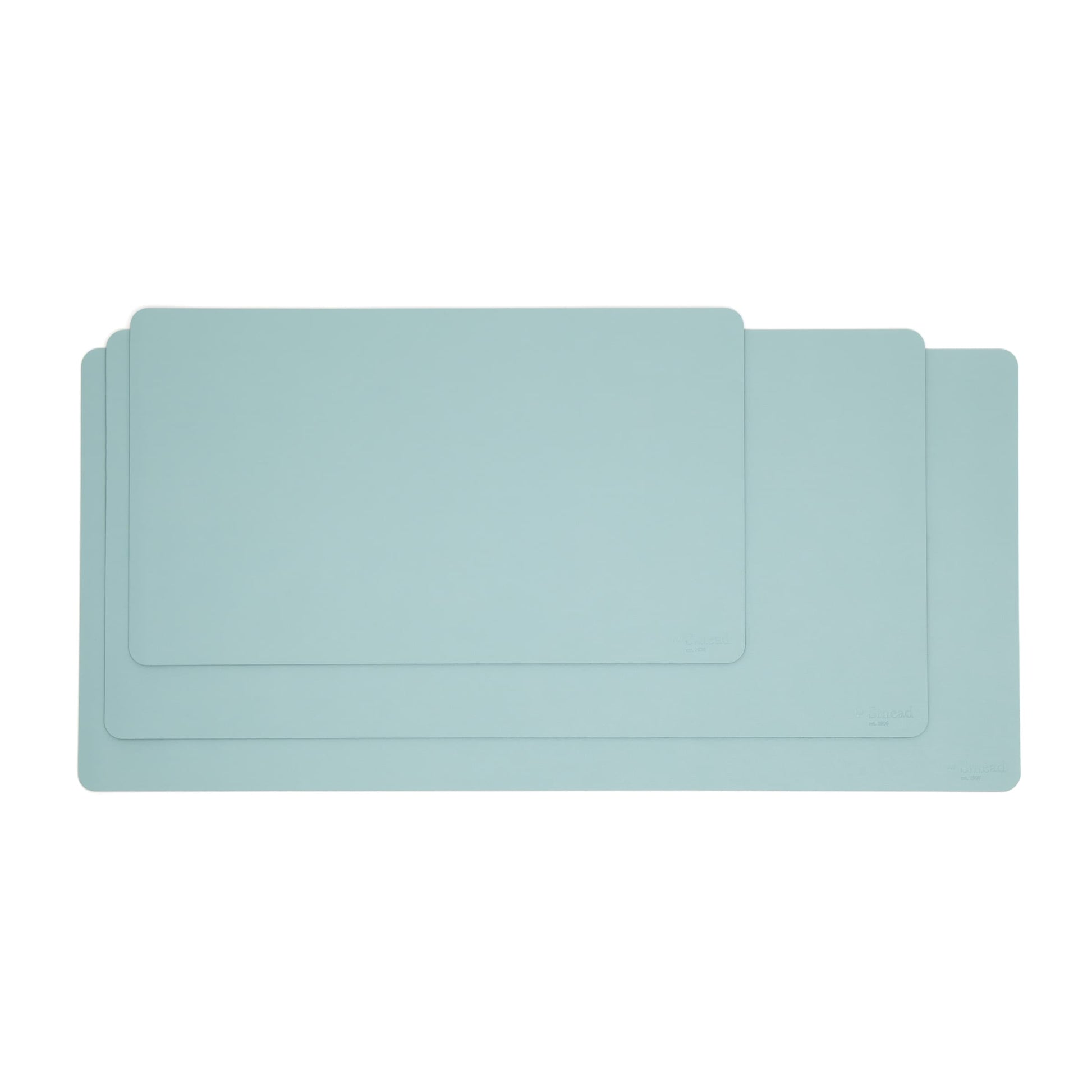 Vegan Leather Desk Pad, Superior Blue Color, 36"X17" Size, Set of 1, 086486648301
