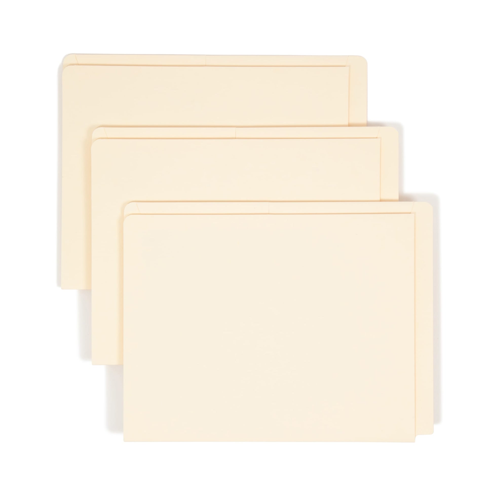 Shelf-Master® Reinforced Tab End Tab Pocket File Folders, Straight-Cut Tab, 2 Pockets, Manila Color, Letter Size, Set of 25, 086486241175