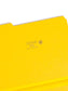 Pressboard File Folder, 1 inch Expansion, 1/3-Cut Tab, Yellow Color, Letter Size, Set of 25, 086486215626