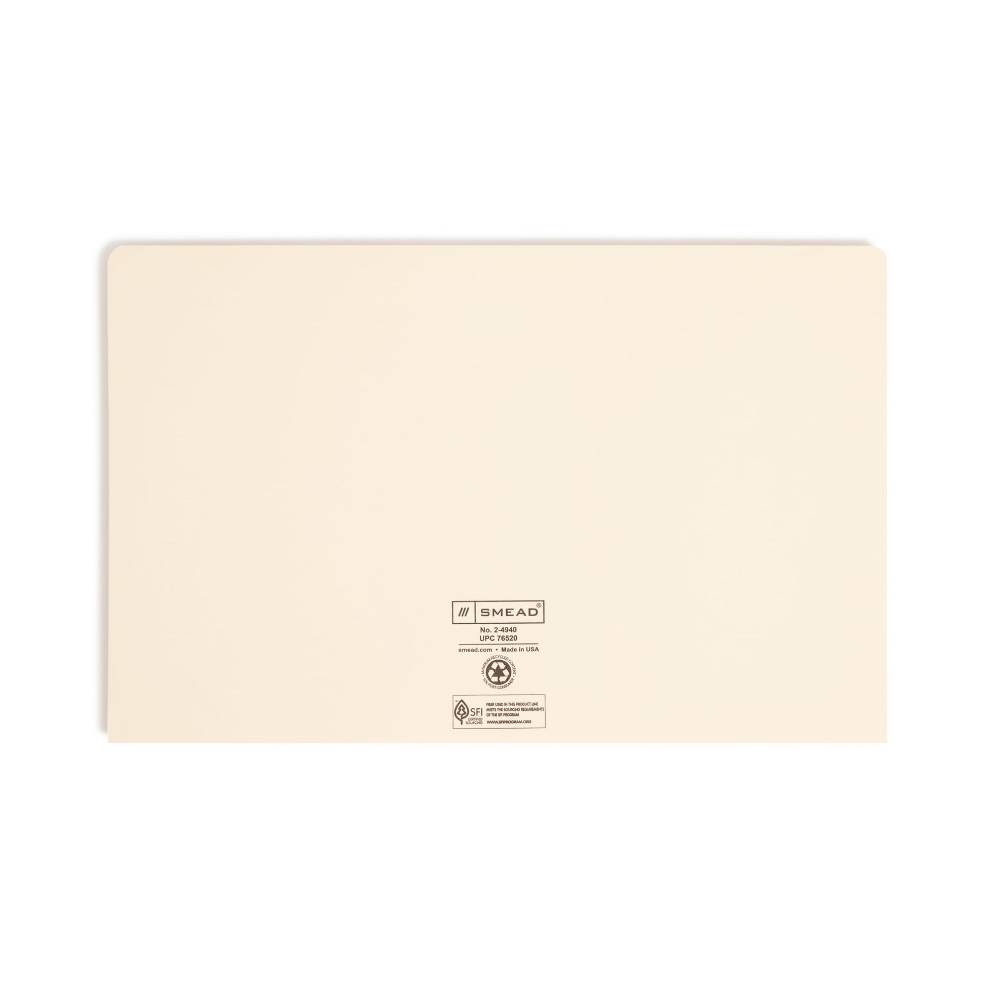 File Jackets, 1 inch Expansion, Straight-Cut Tab, Manila Color, Legal Size, Set of 50, 30086486765207