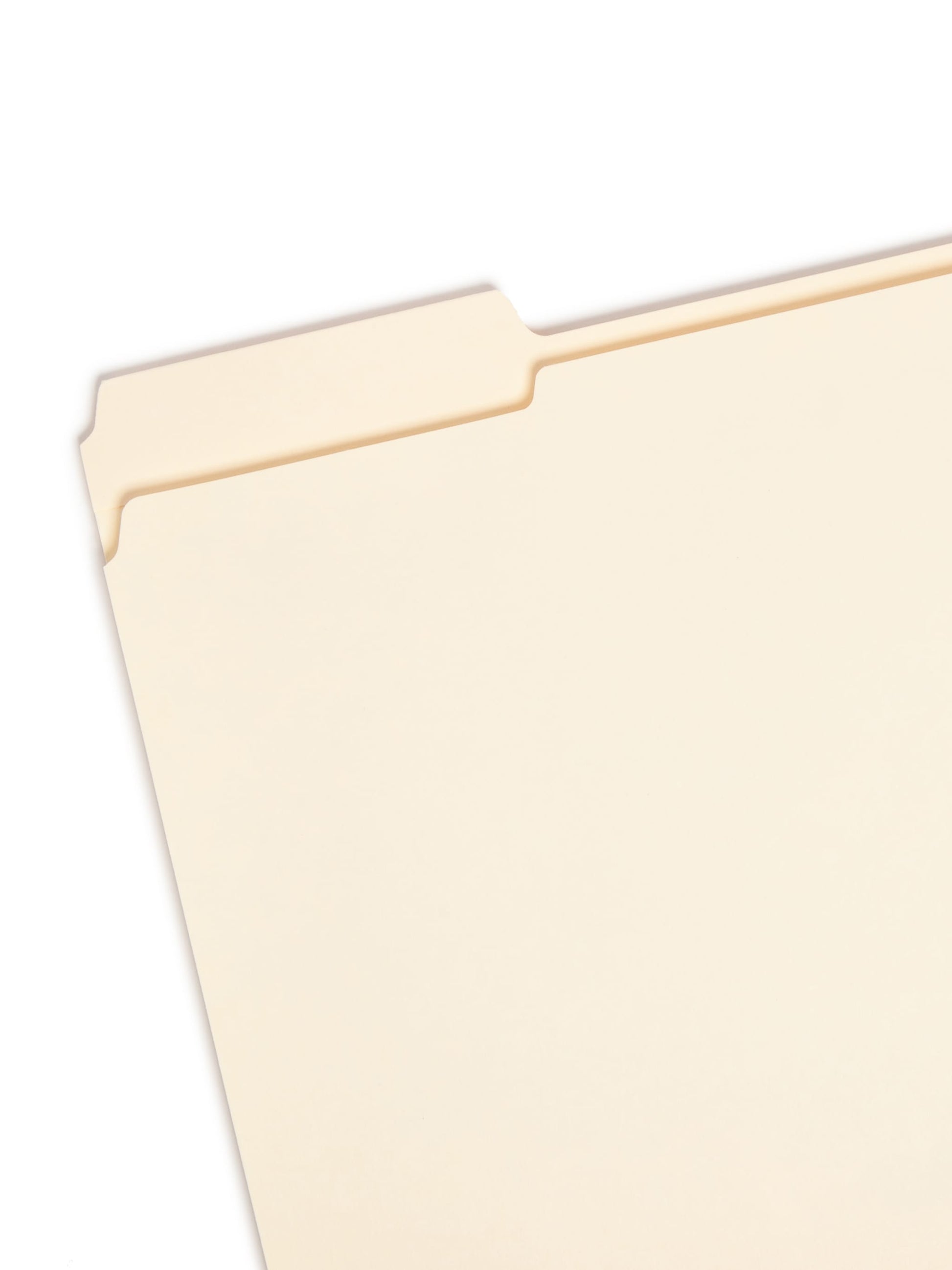 Reinforced Tab File Folders, 1/3-Cut Tab, Manila Color, Letter Size, Set of 100, 086486103343