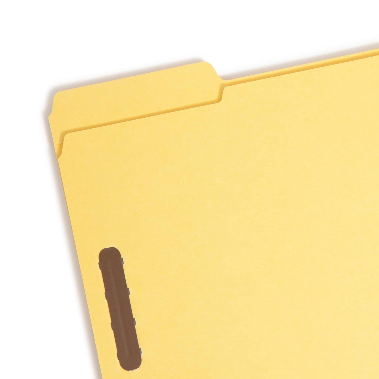 100% Recycled Reinforced Tab Fastener File Folders, Yellow Color, Letter Size, Set of 50, 086486129411