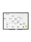 Metal Frame Dry Erase Calendar Board, Black, White, 23" x 35", 3 x 2, White, 23" X 35" Size, Set of 1, 817894028993