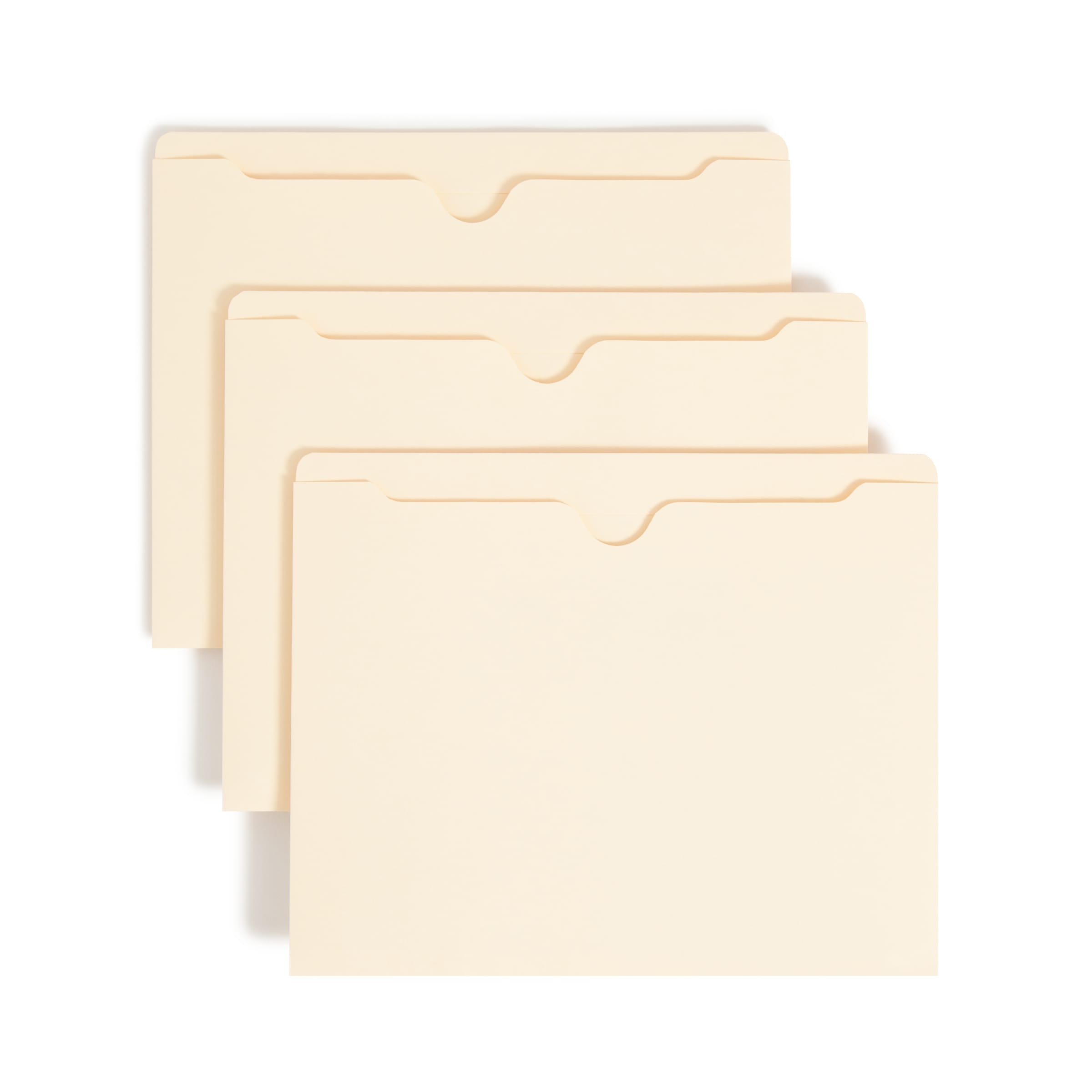 File Jackets, Flat-No Expansion, Straight-Cut Reinforced Tab