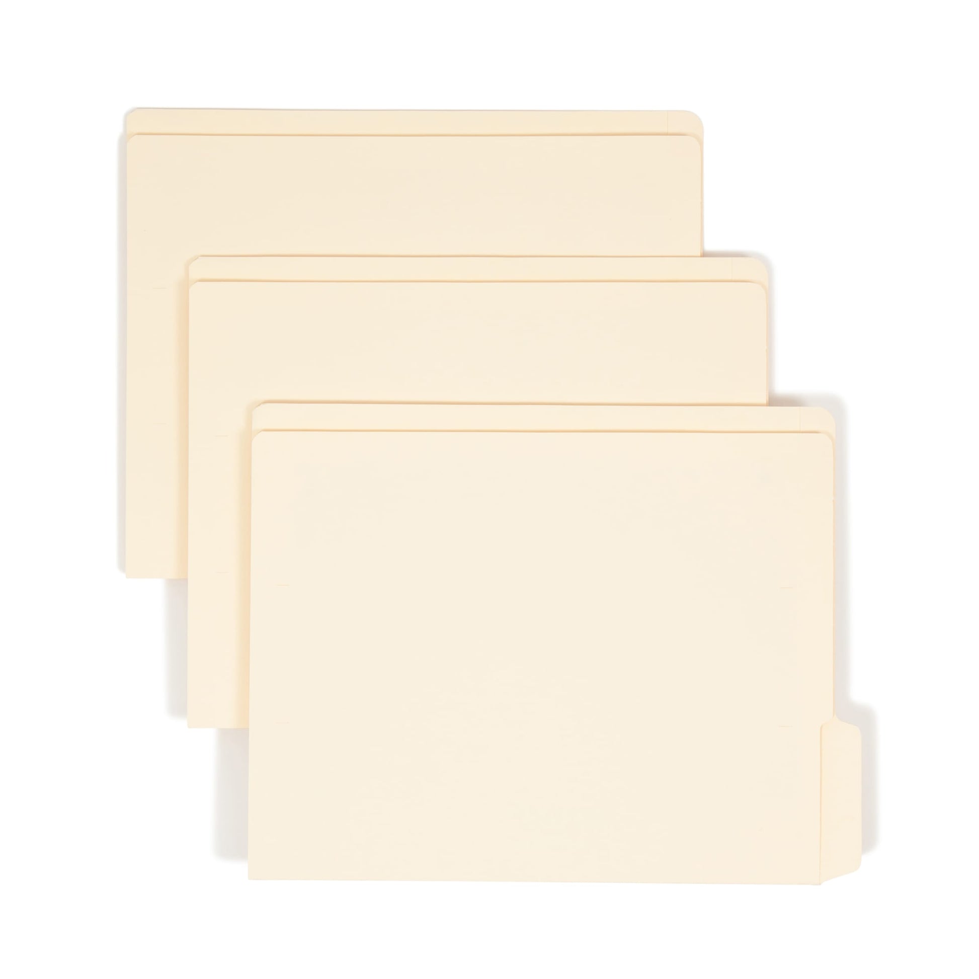 Shelf-Master® Reinforced Tab End Tab File Folders, 1/3-Cut Tab, Bottom Position, Manila Color, Letter Size, Set of 100, 086486241373